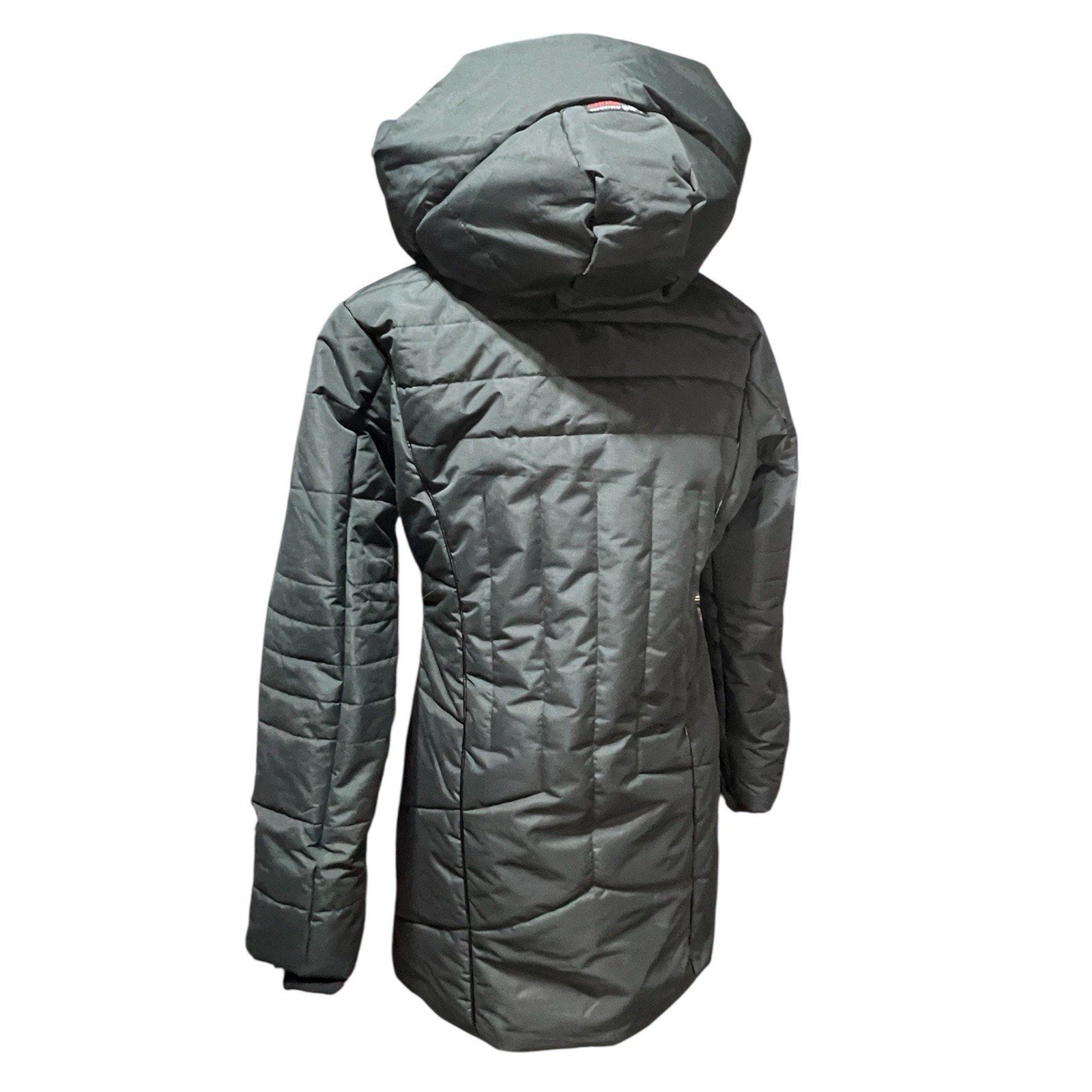 Canada Weather Guard Black Hooded Puffer Coat NWT $260 MSRP Size M