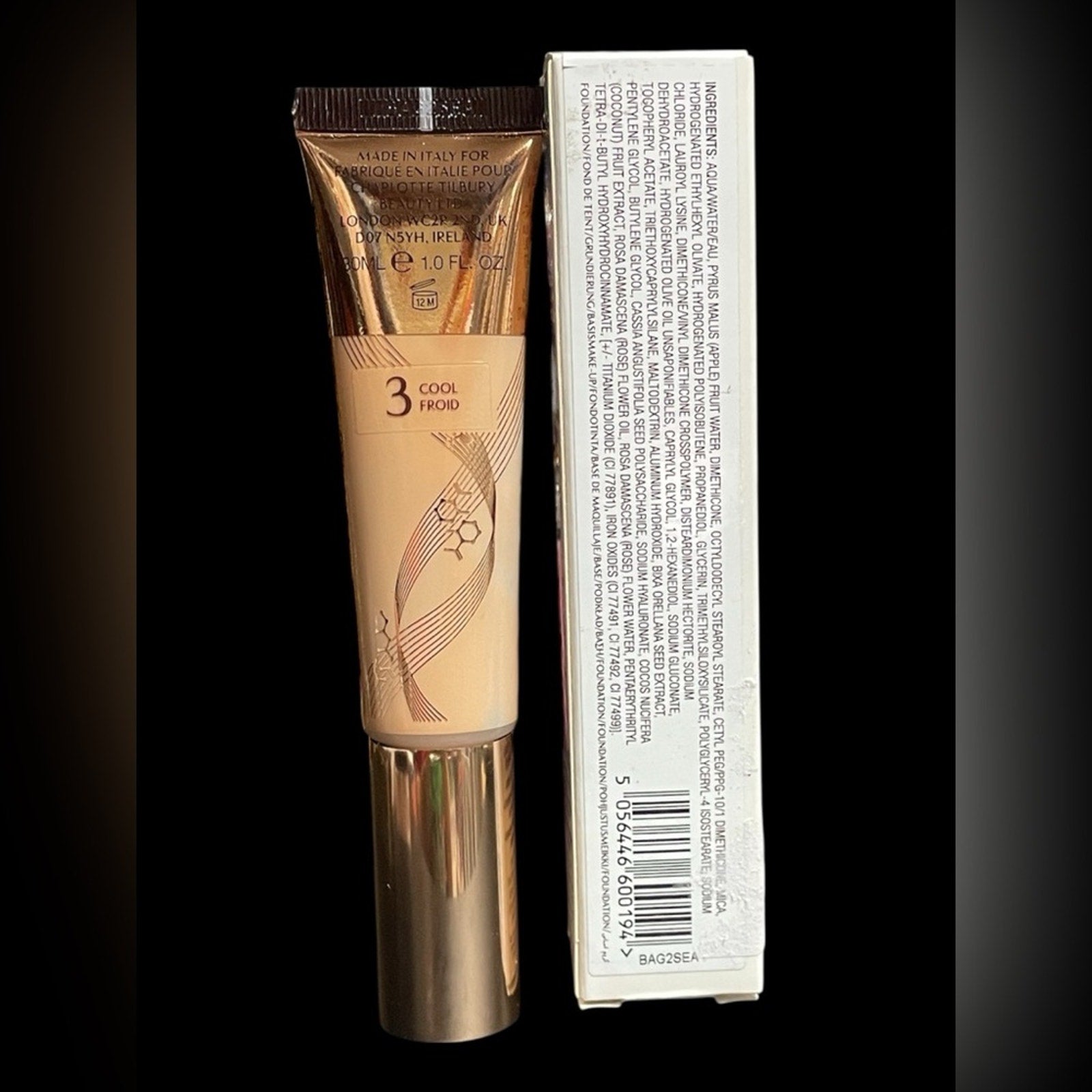 Charlotte Tilbury Radiant Skin Foundation in 3 Cool NIB