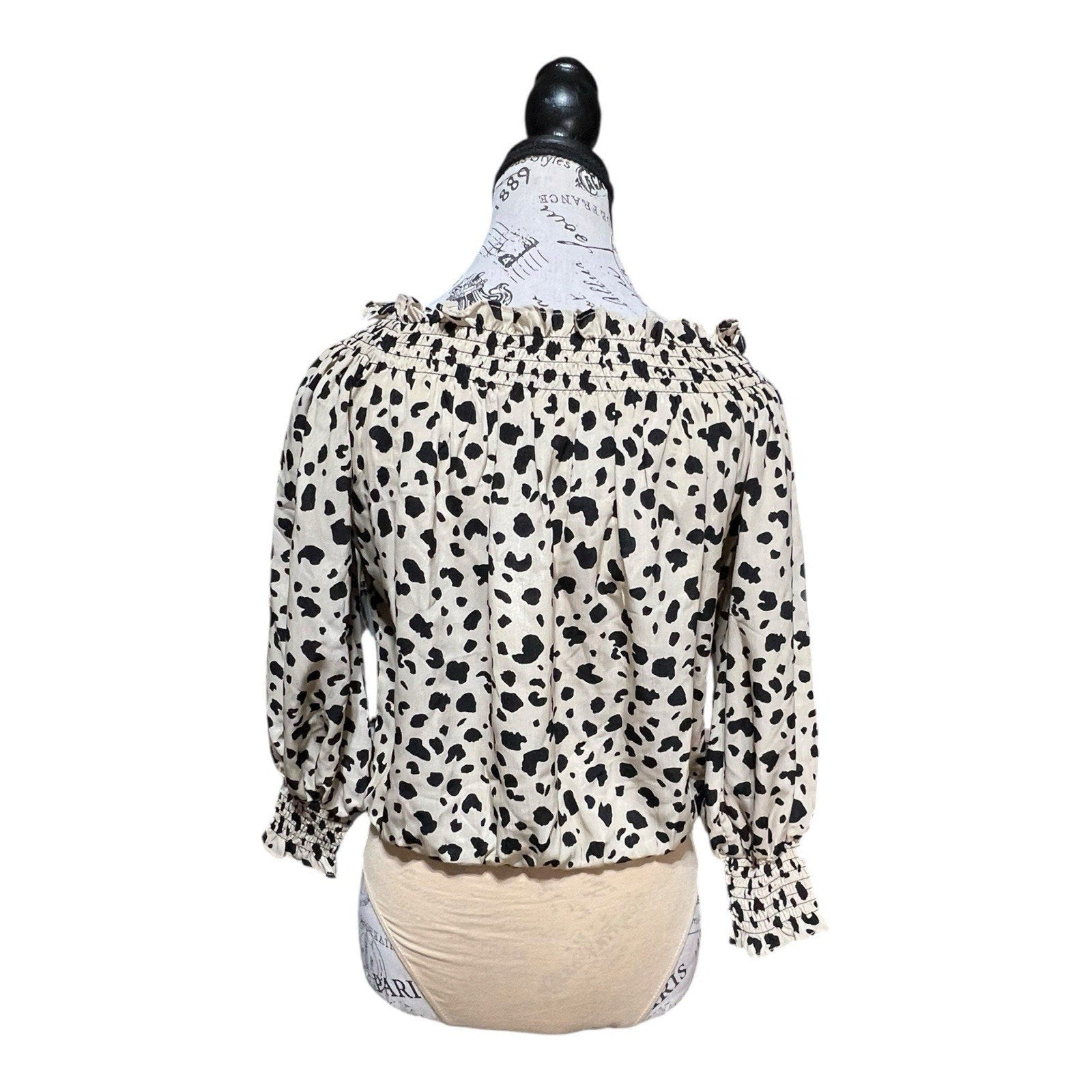 WAYF BEIGE AND BLACK Body Suit Women’s Size XS NWT