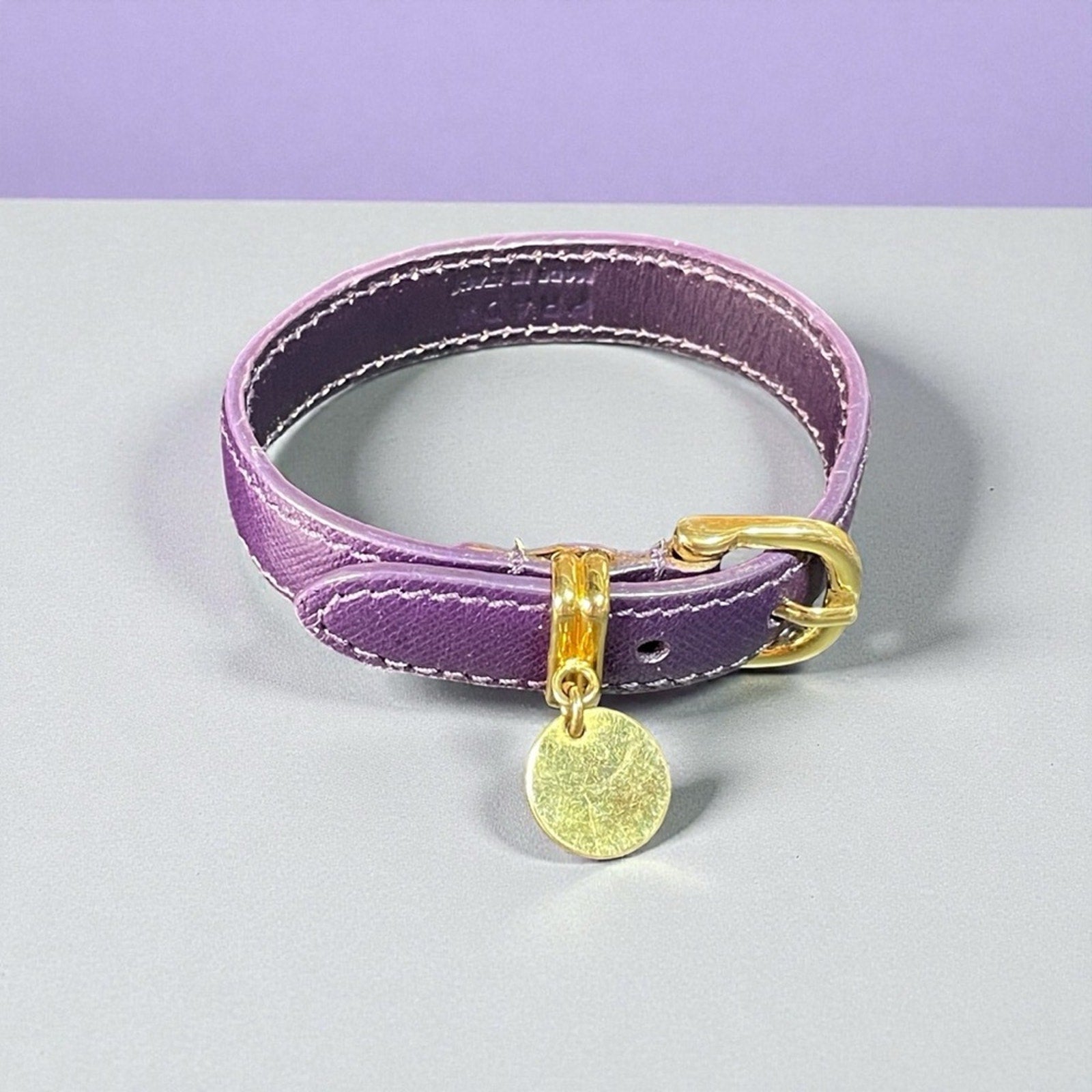Prada Saffiano Purple leather bracelet