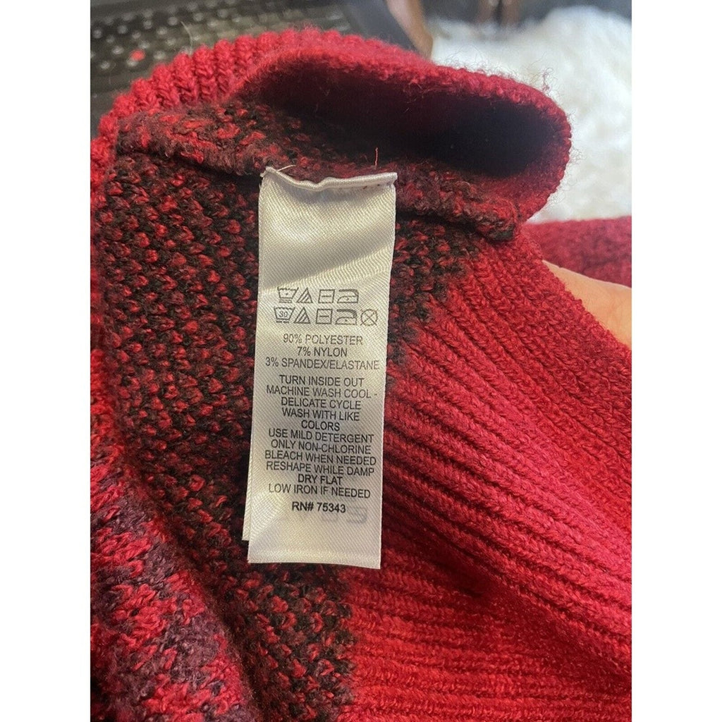 Christian Siriano New York Sweater With‎ Beannie Red and Black NWT Women's XS