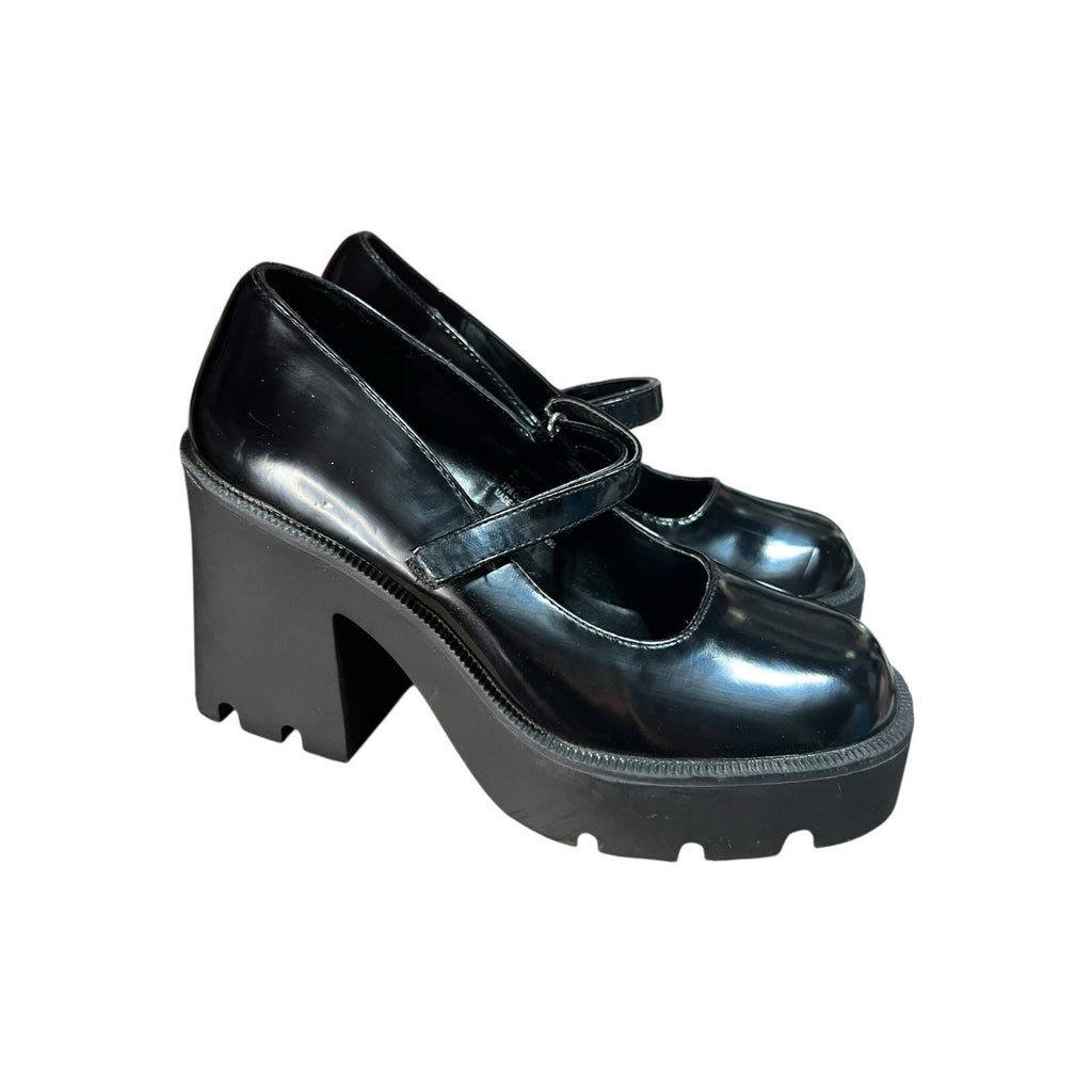 Steve Madden Orsen Black Mary Jane Platform Shoes Womens Size 6