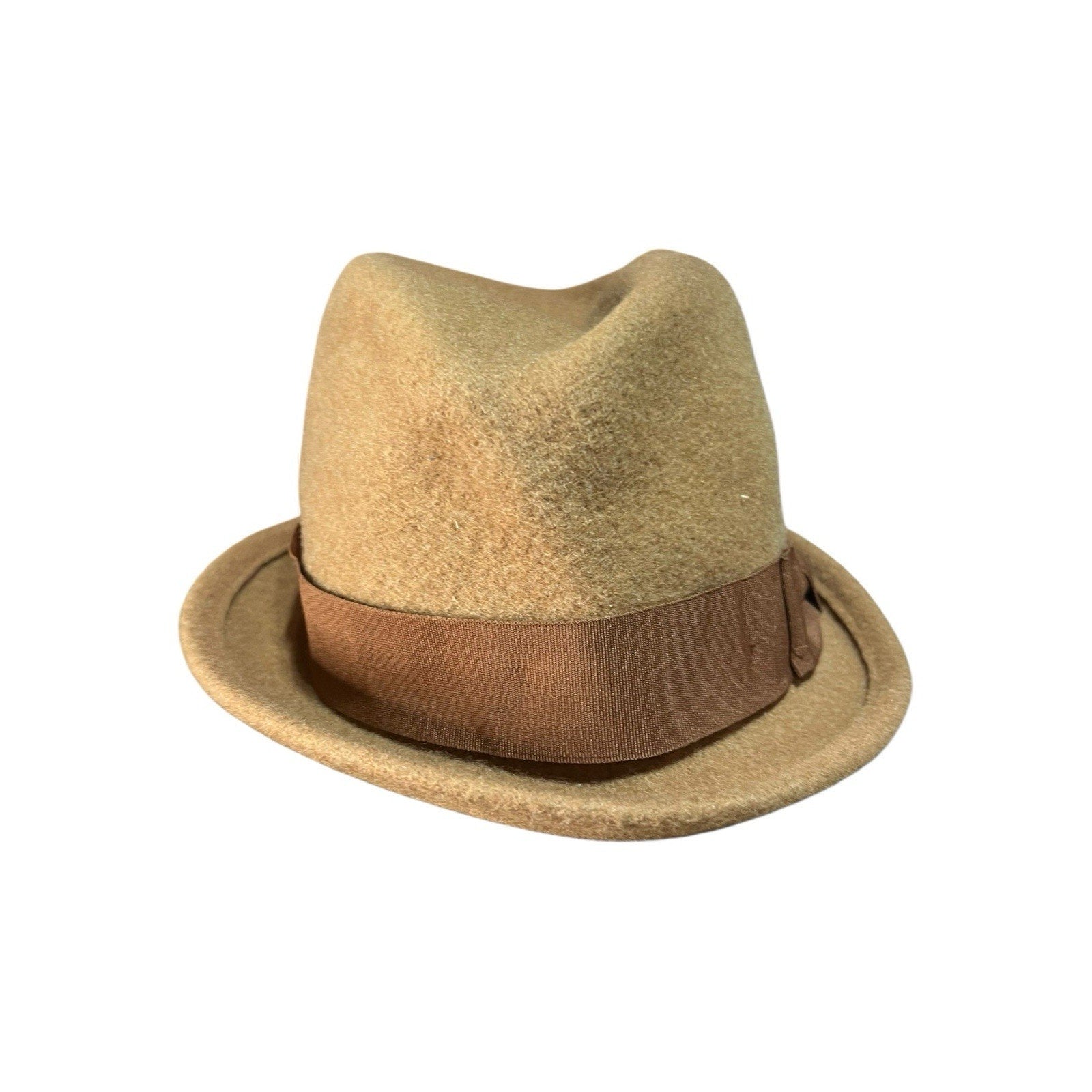 Brixton Tan Wool Fedora Hat New