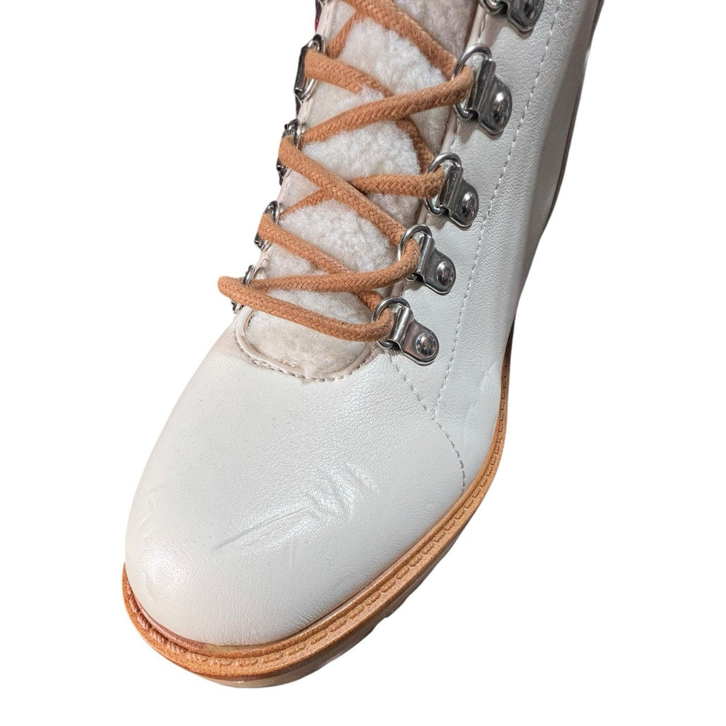 Marc Fisher White Combat Boot Women’s Shoe Size 9 New With Defect