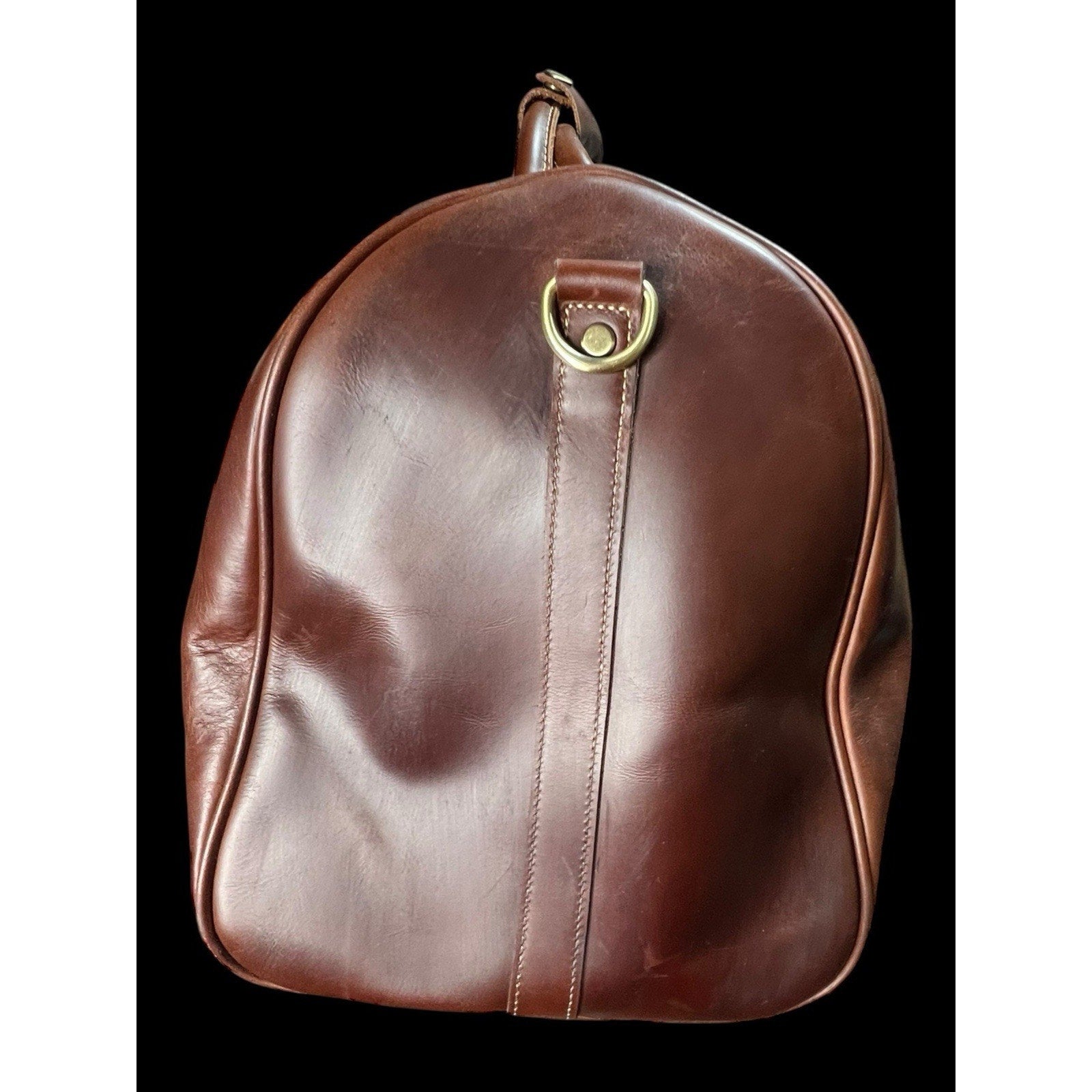 Leather Pilot Style Duffle Bag 19x13x10