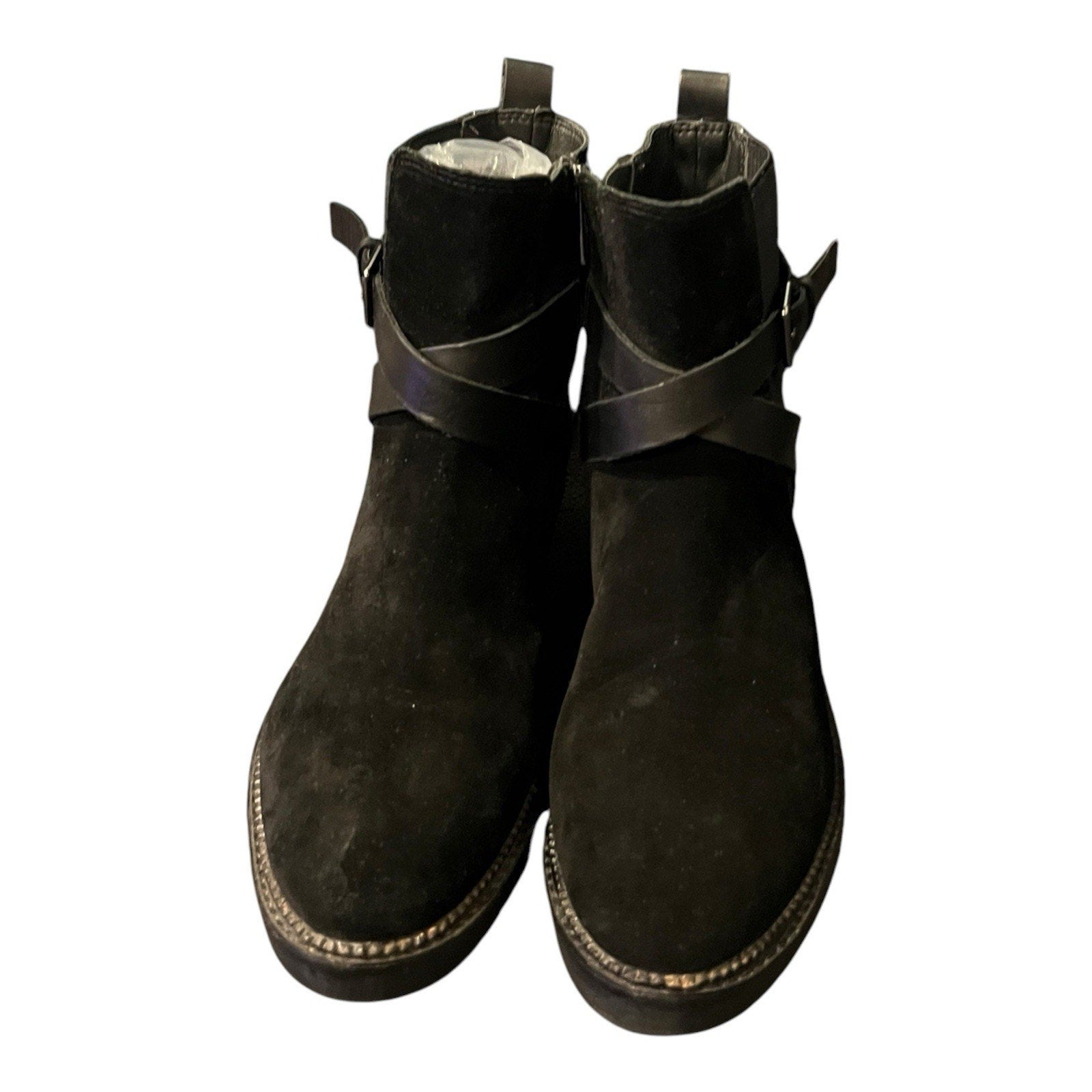 Donald Pliner Captain Black Suede Bootie Womens 8 M