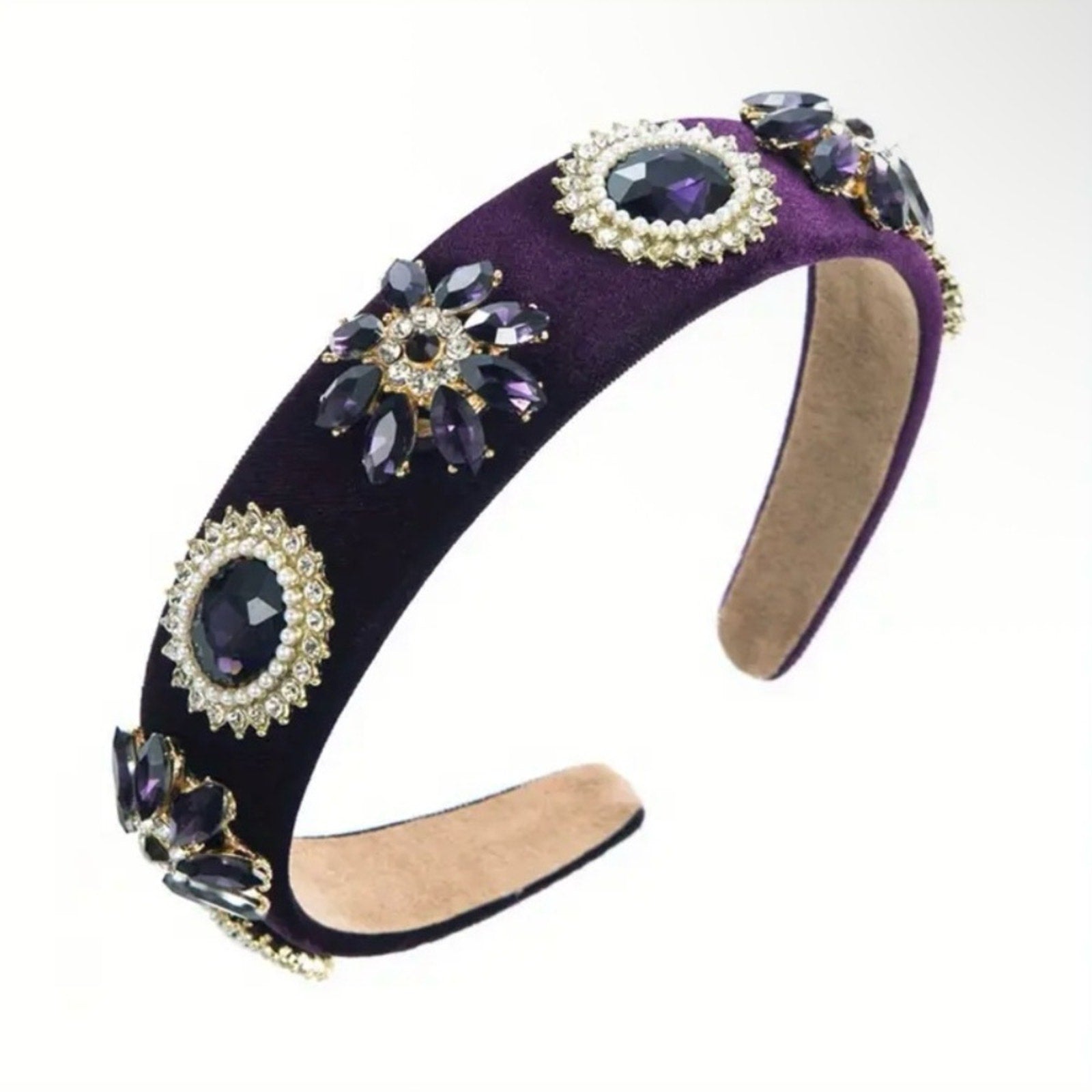 Purple Embellished Headband