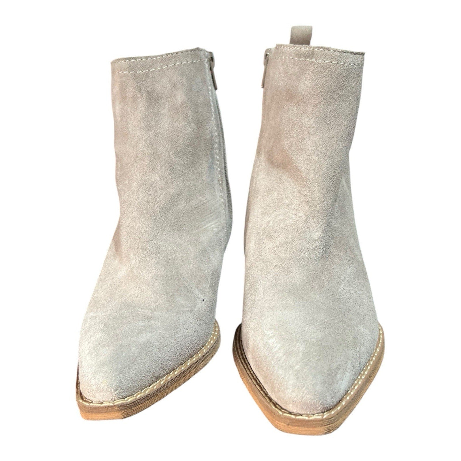 Zodiac Size 6 Ashy Taupe Suede Ankle Booties – That Soft Gray-Taupe Vibe