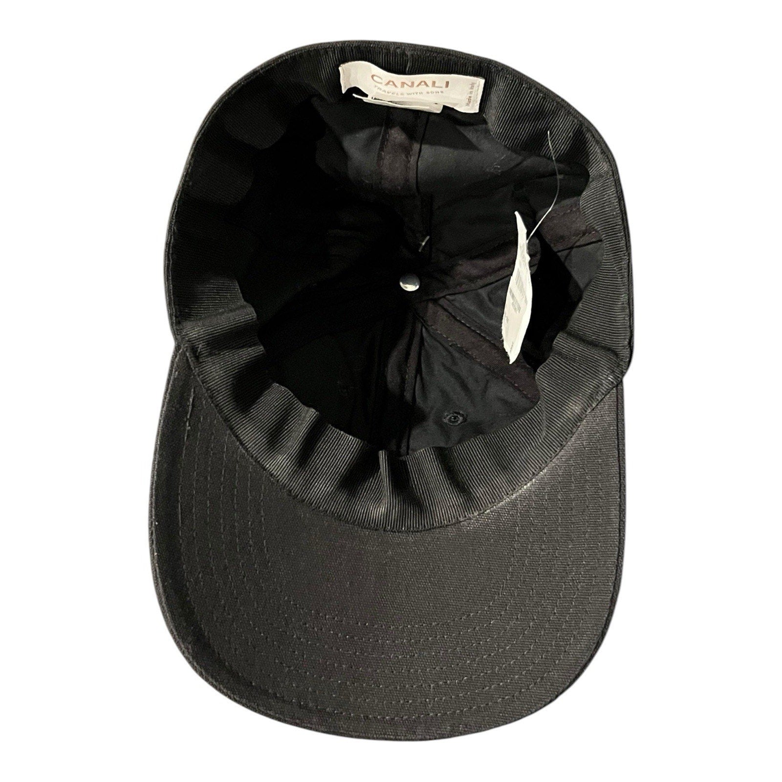 Canali logo-appliqué baseball cap in black Fitted