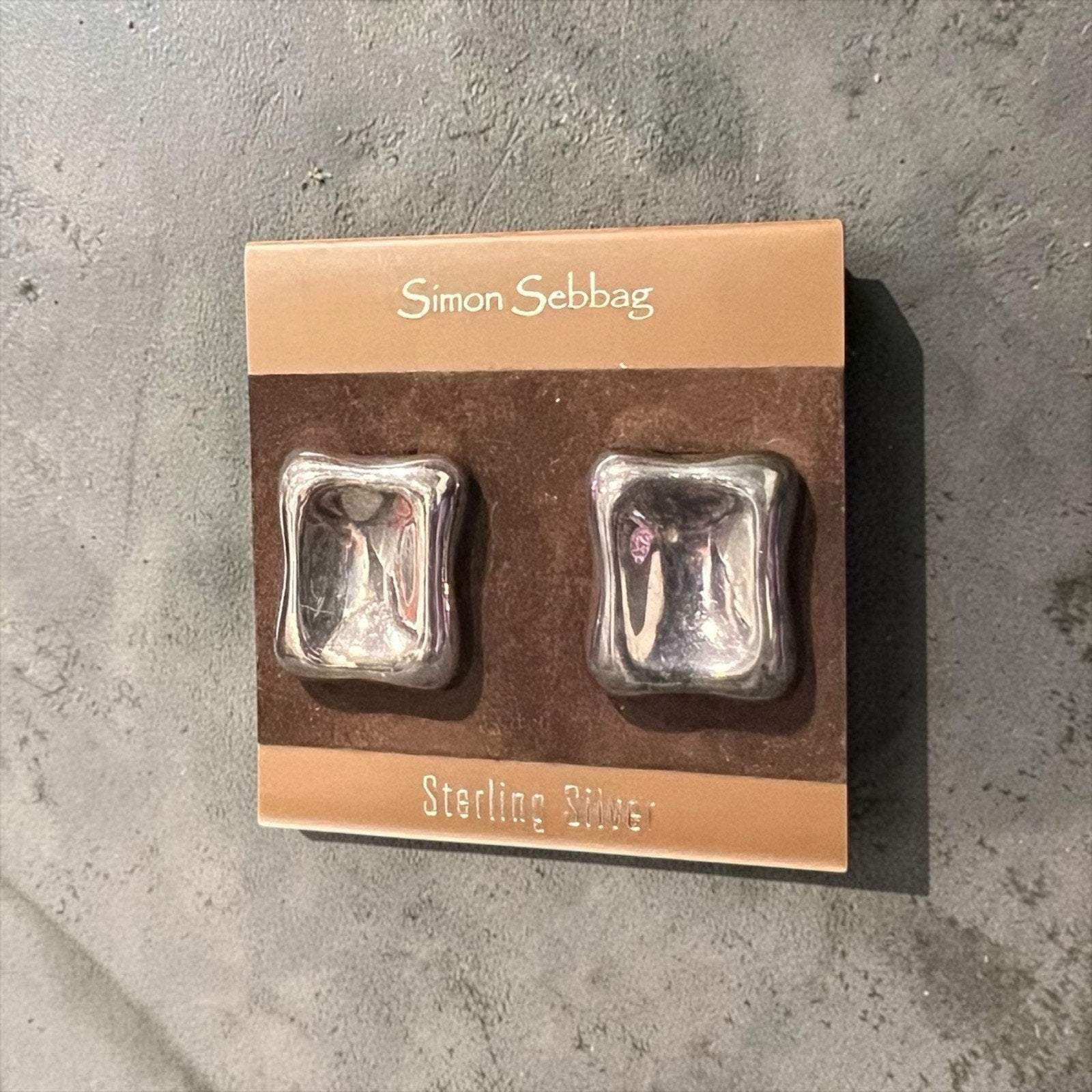 Simon Sebbag sterling silver button Clip On earrings New