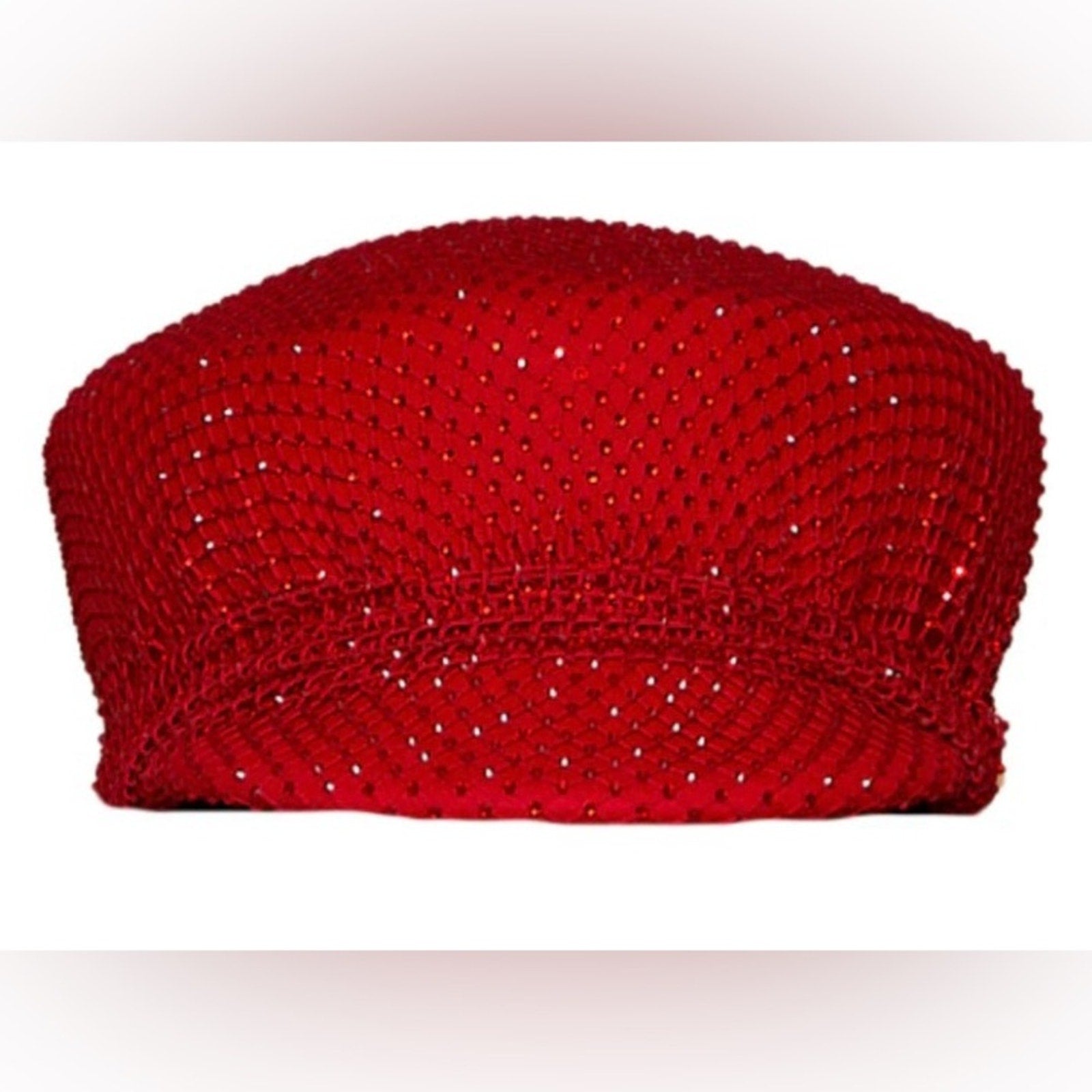 Eugenia Kim Red Wool Rhinestone embellished Women's Hat NWT MSRP $295
