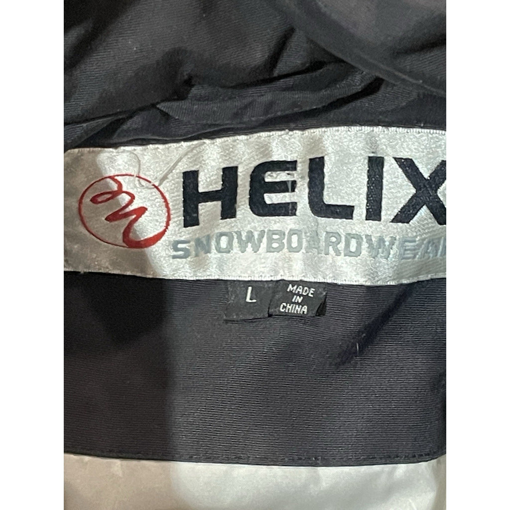 Helix Snowboarding Jacket Mens L Black White Logo