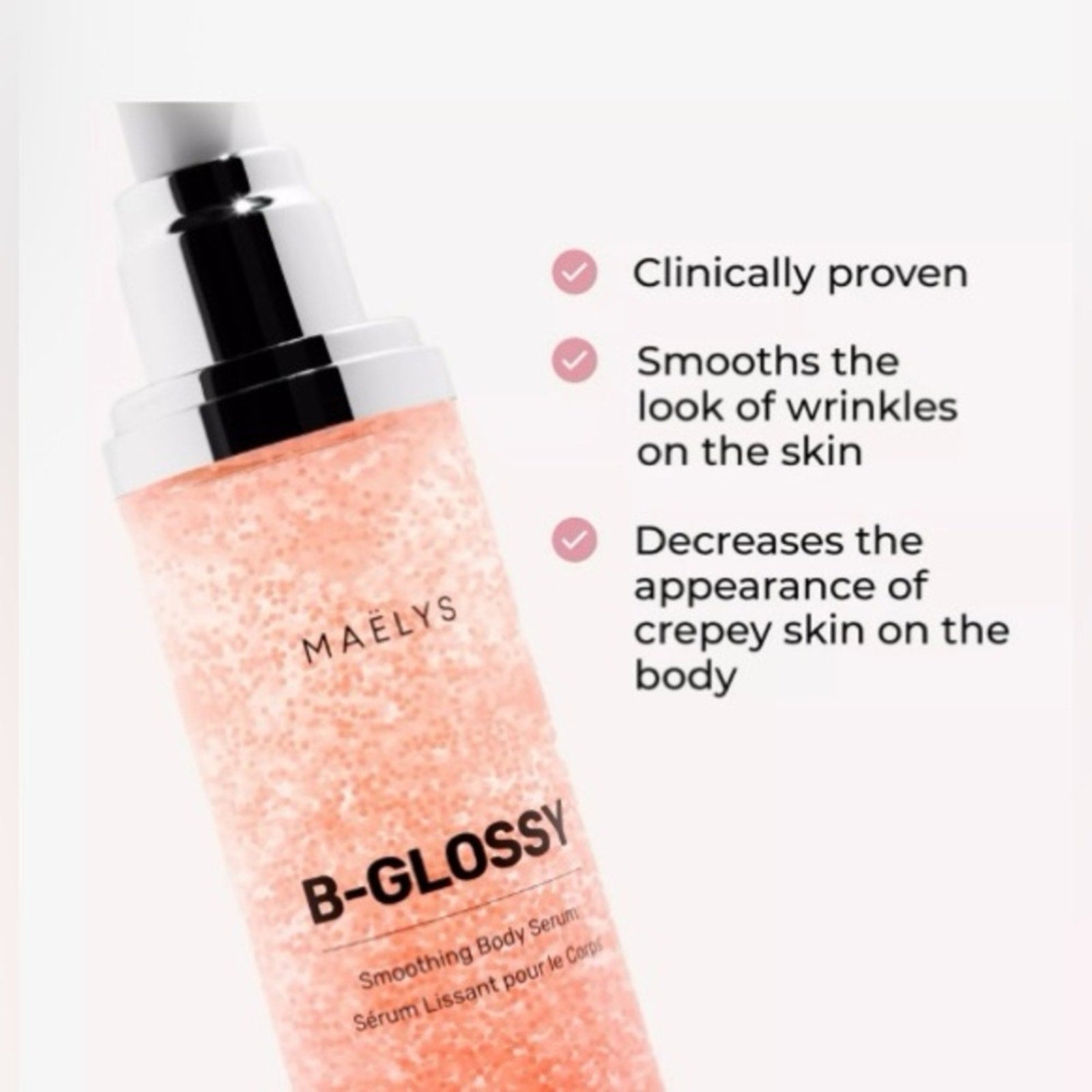 Maelys B-GLOSSY Smoothing Body Serum NOB MSRP $59
