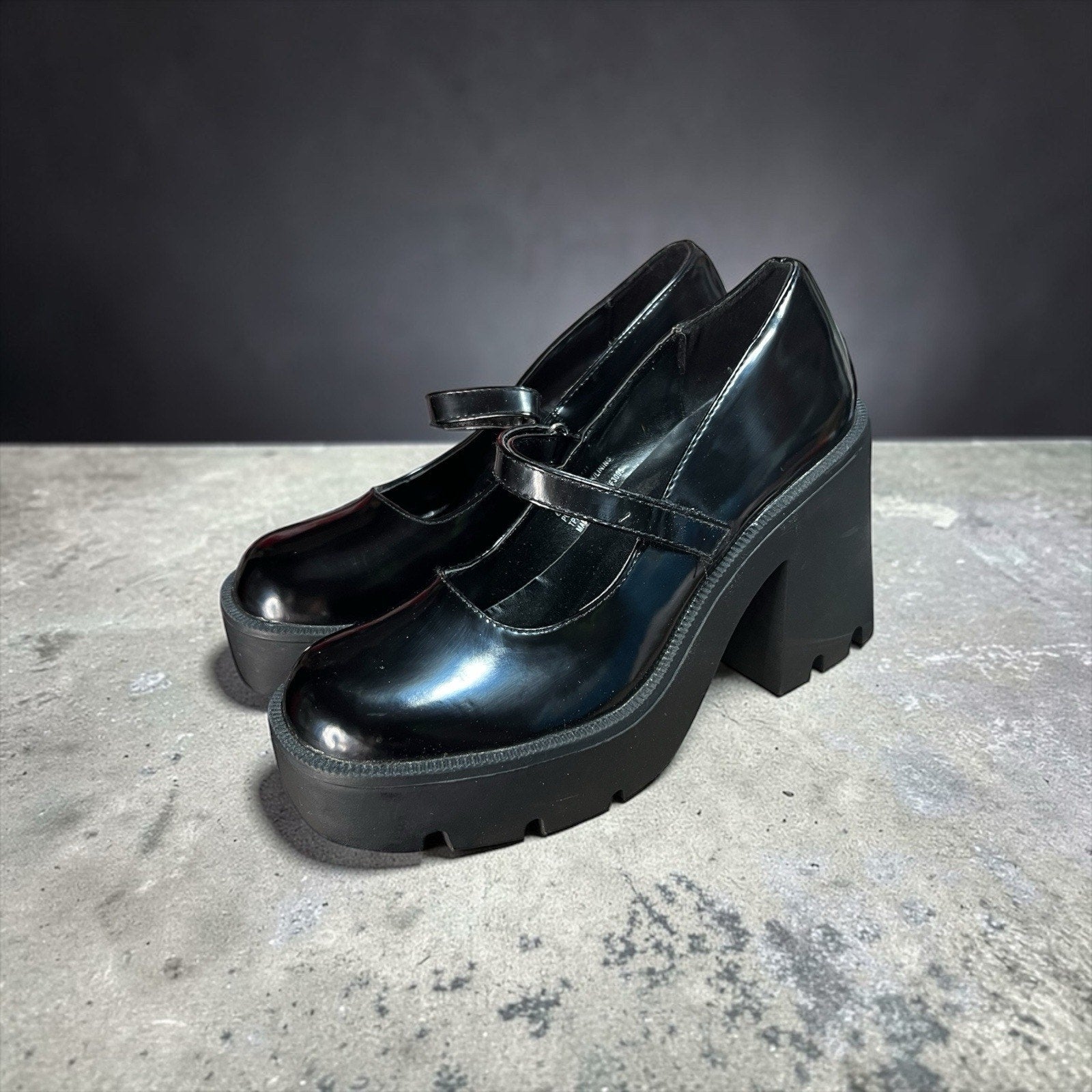 Steve Madden Orsen Black Mary Jane Platform Shoes Womens Size 6