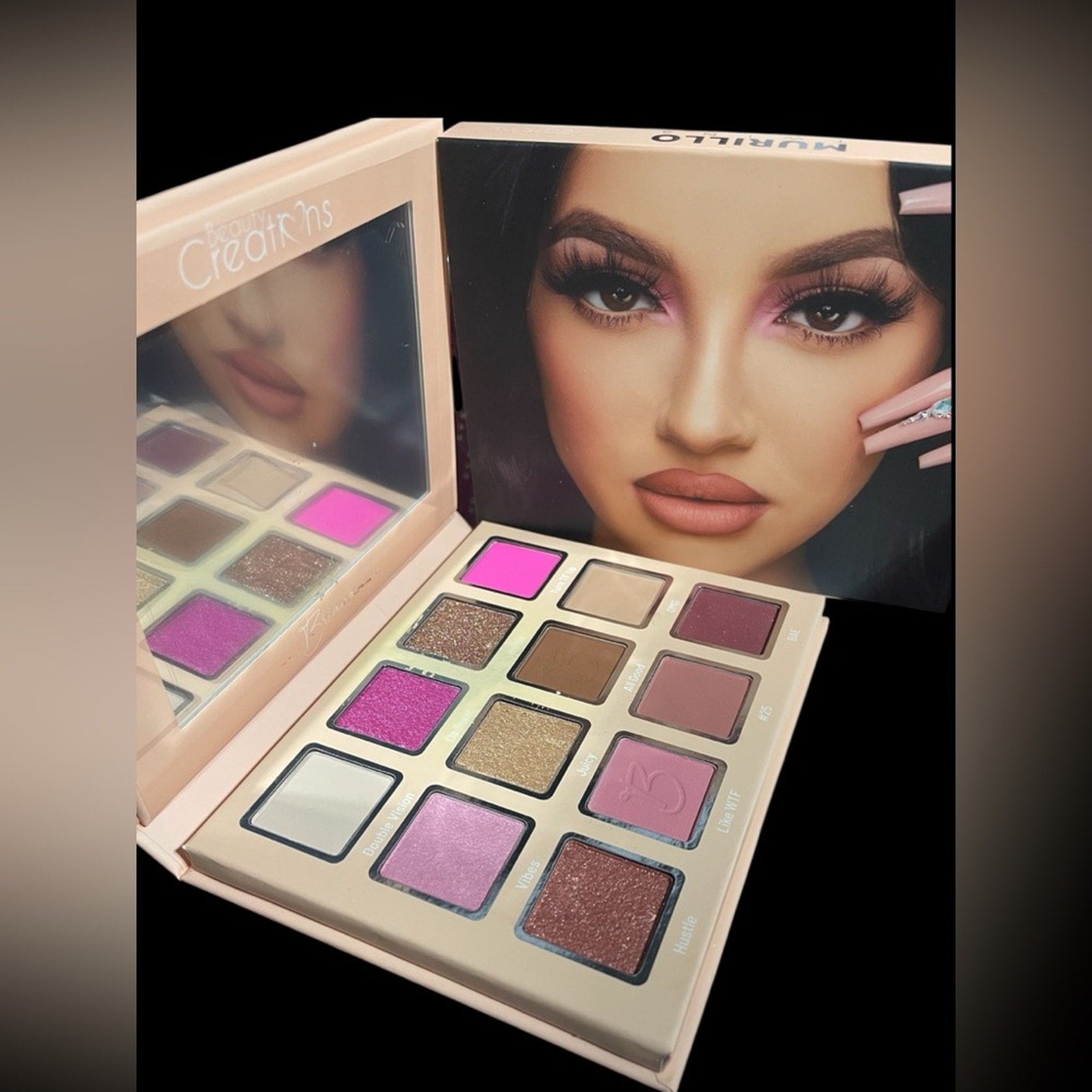 Beauty Creations Eyeshadow Palette - Pink, Gold, Brown Shades NIB