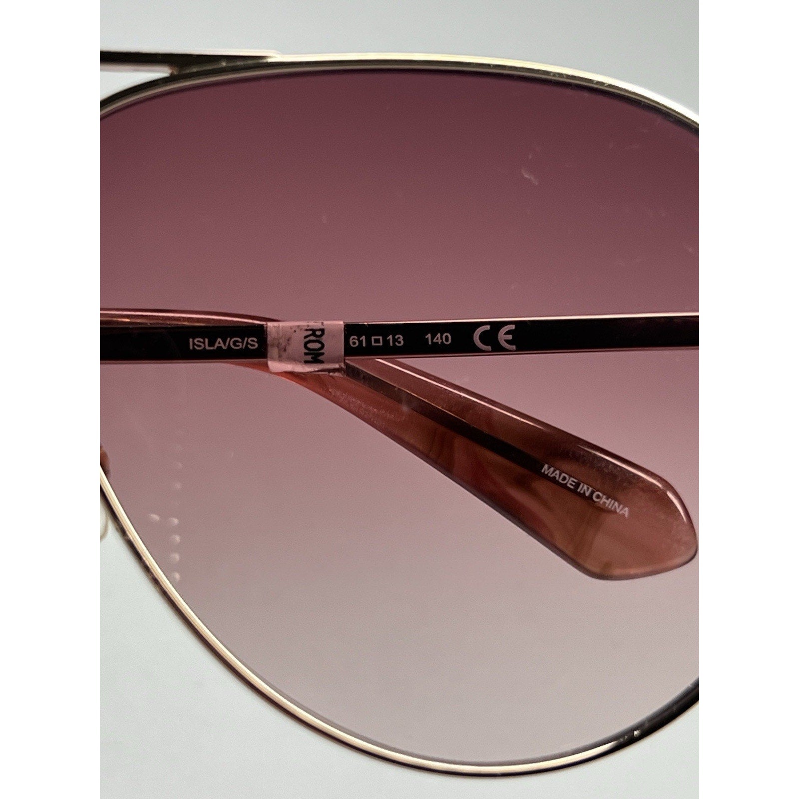 Kate Spade ISLA 035J Gold Pink Frame / Pink Gradient Lens Sunglasses