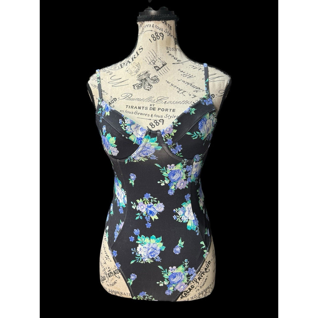 We Wore What Navy Blue Flora Swimsuit Womens Size S