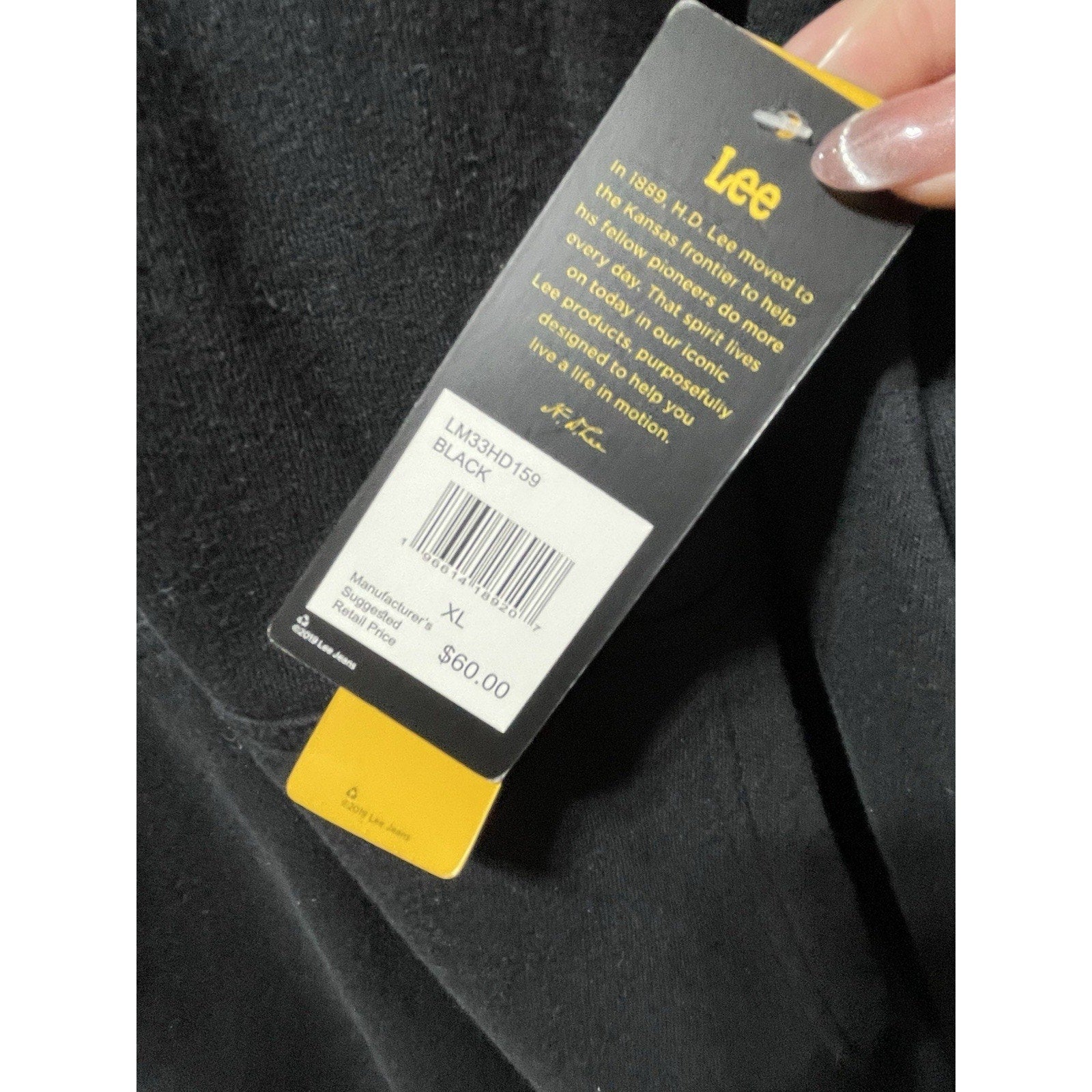 New With Tags Lee Full-Zip Black Hooded Sweater – Men’s XL
