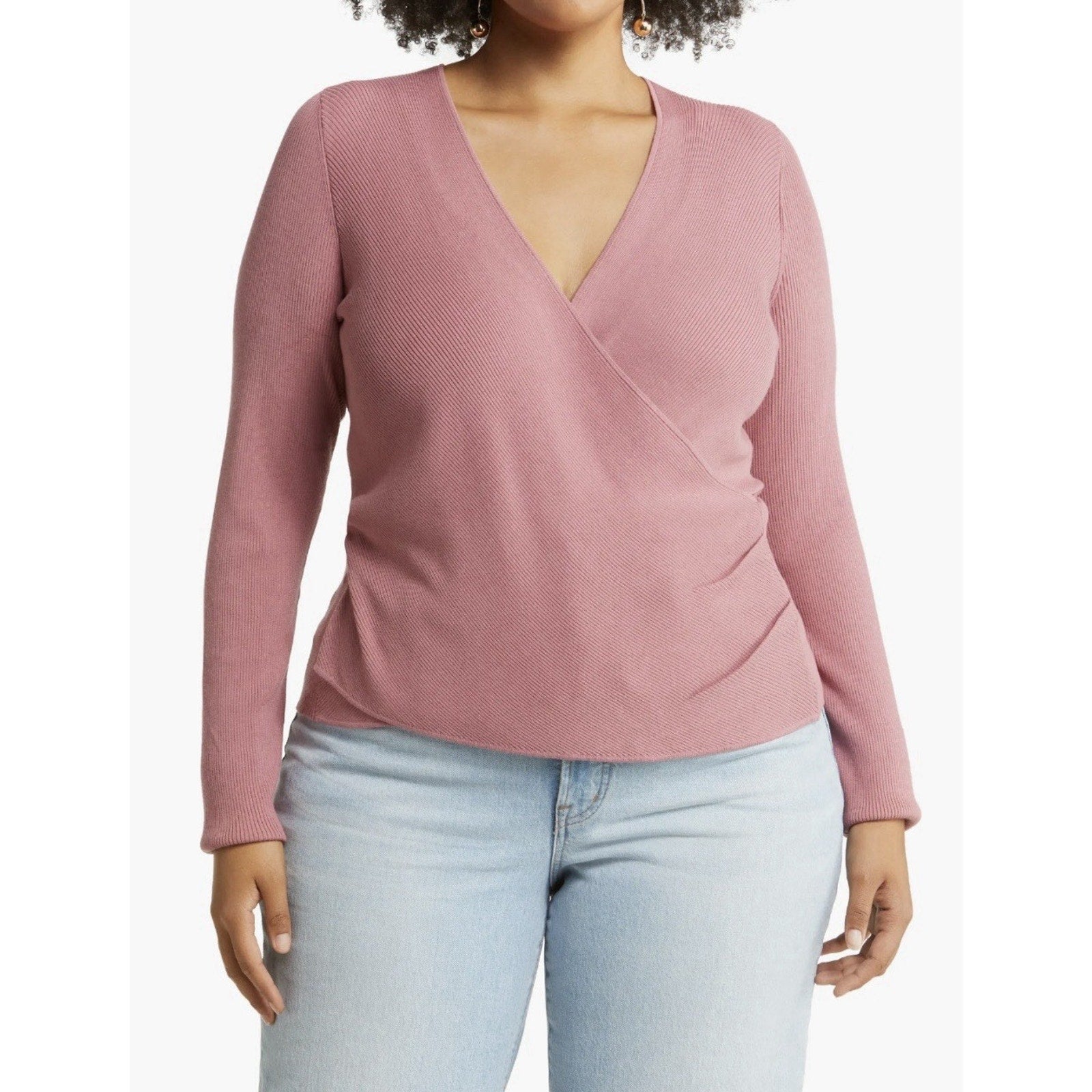 Halogen Faux Wrap Sweater Women’s Size 1 NWT