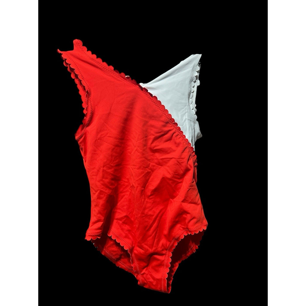 Habitual Kid 1 Piece Orange And White Swimsuit Girls Size 12