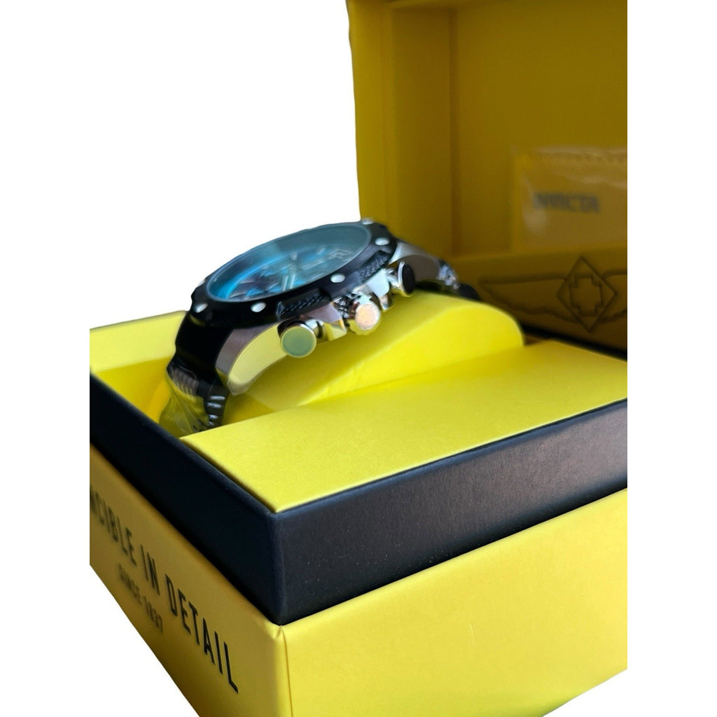 Invicta I Force Axis Men’s 50 MM Black With Blue Face Watch New
