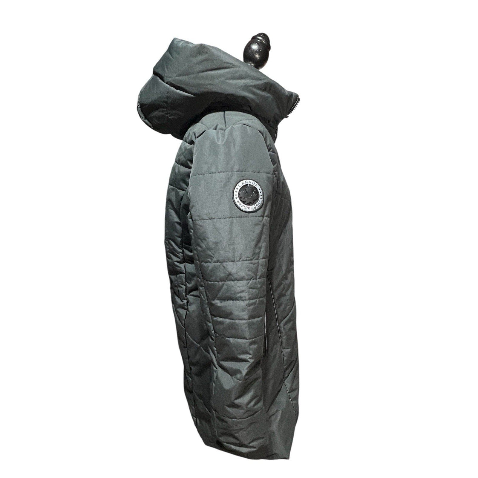 Canada Weather Guard Black Hooded Puffer Coat NWT $260 MSRP Size M
