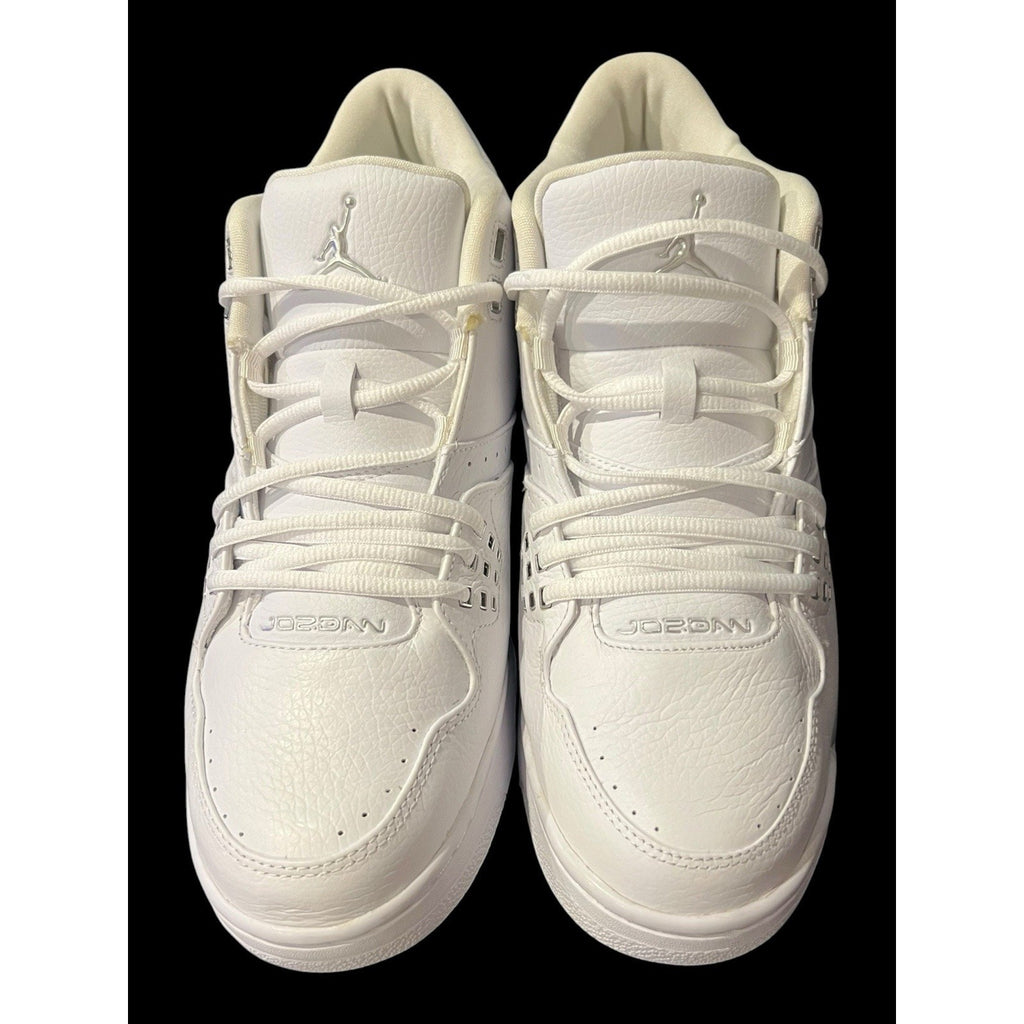 Nike Air Jordan Flight 23 sneakers in white with silver accents Size 12