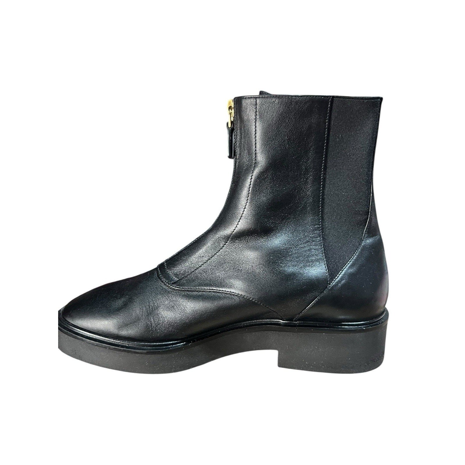 Stuart Weitzman Lodge Zip Bootie Black Leather Women’s Shoe Size 7 b