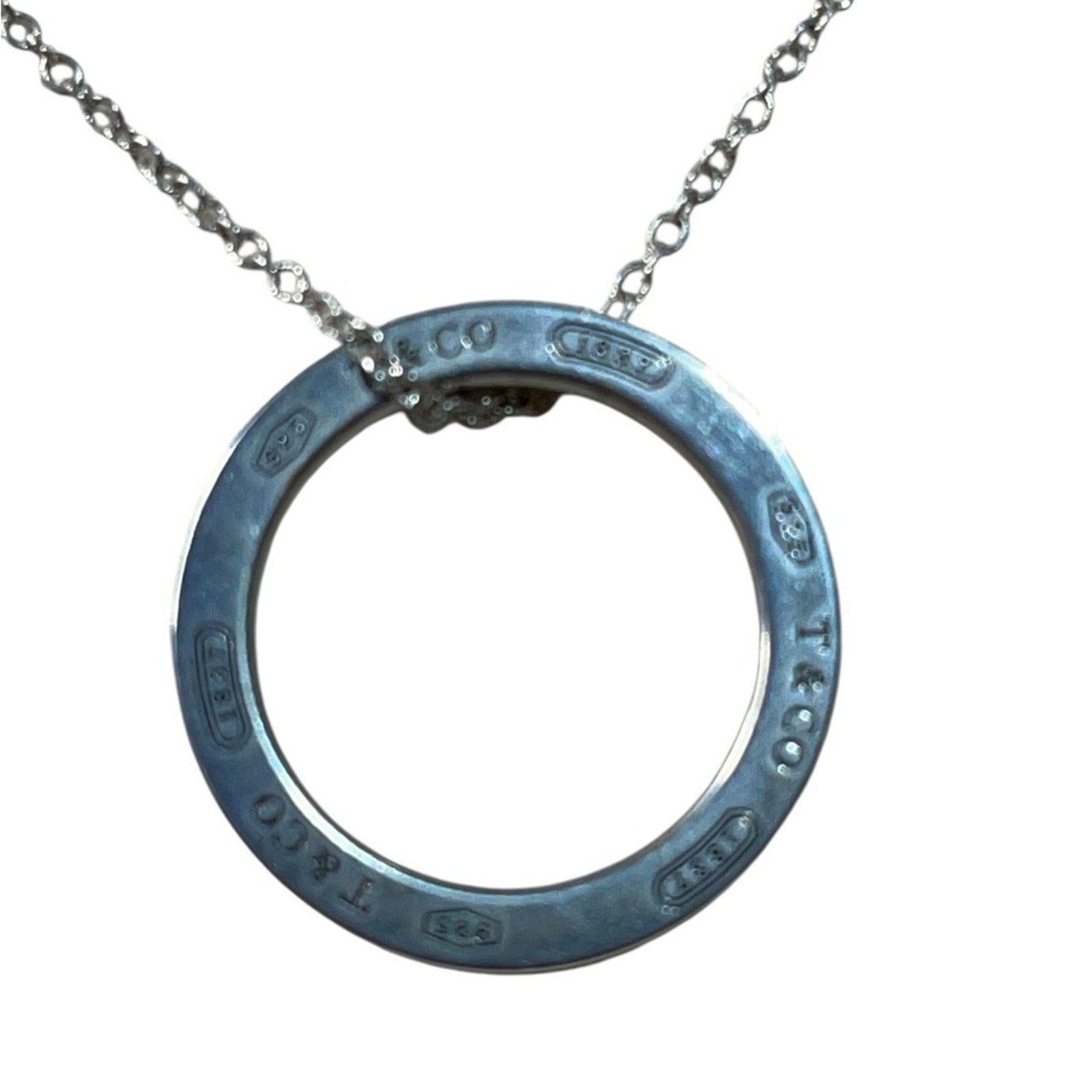 Tiffany & Co. 1837 circle pendant necklace in sterling silver