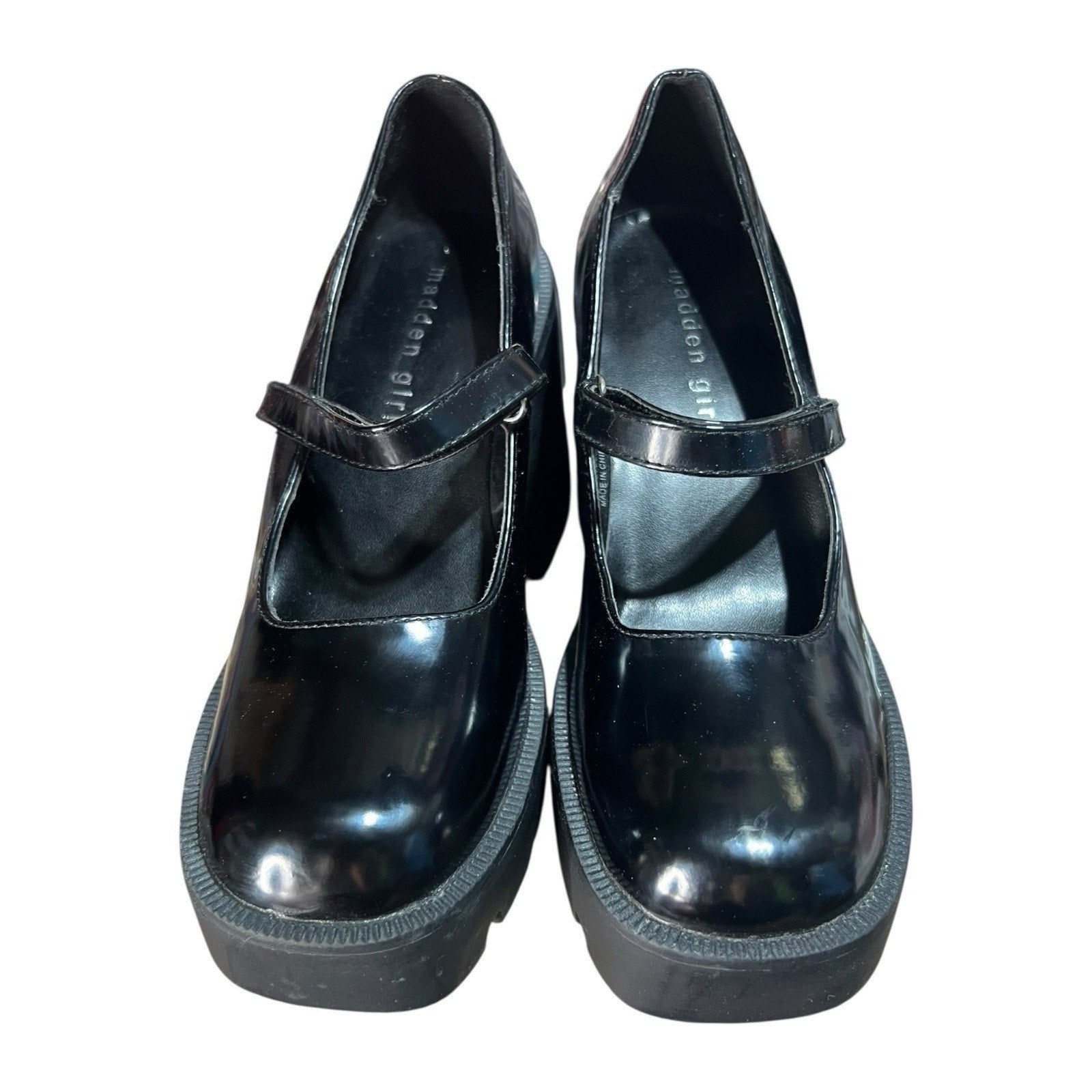 Steve Madden Orsen Black Mary Jane Platform Shoes Womens Size 6