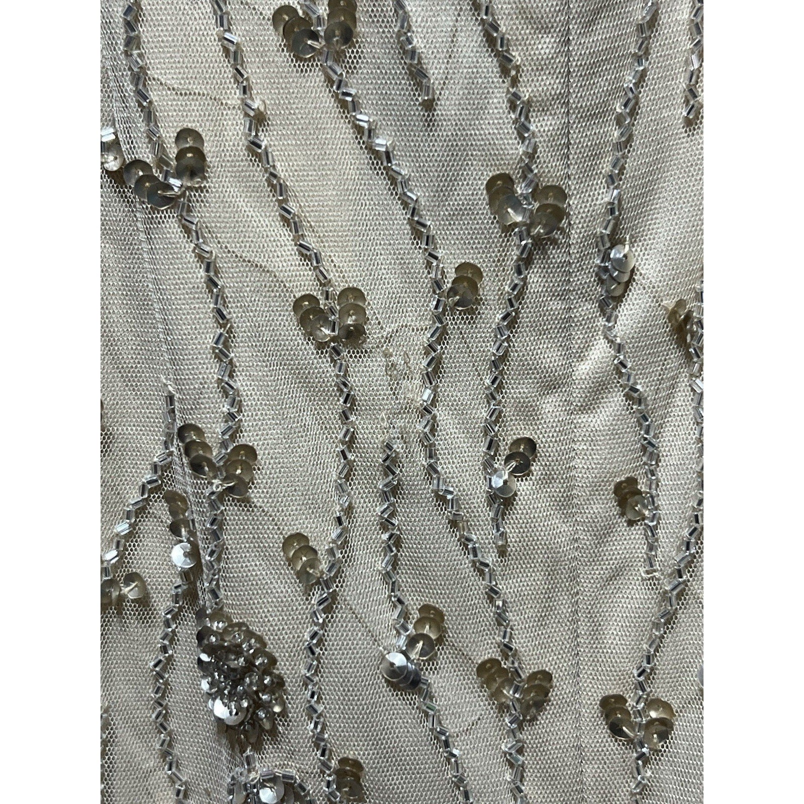 Jkara Beige Beaded Maxi Dress Women’s Size 16