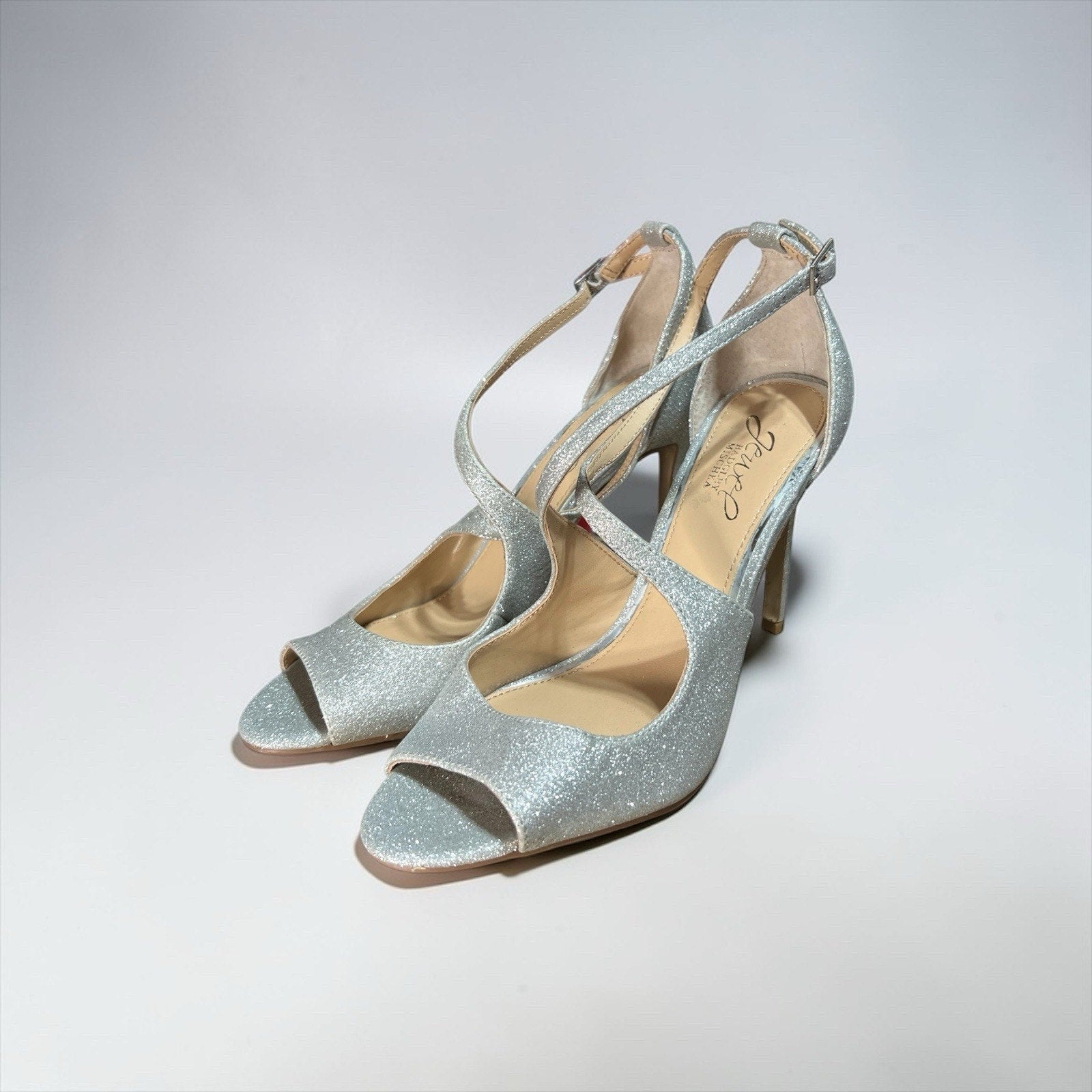 Jewel By Badgely Mischka Silver Heels Women’s Shoes Size 7.5
