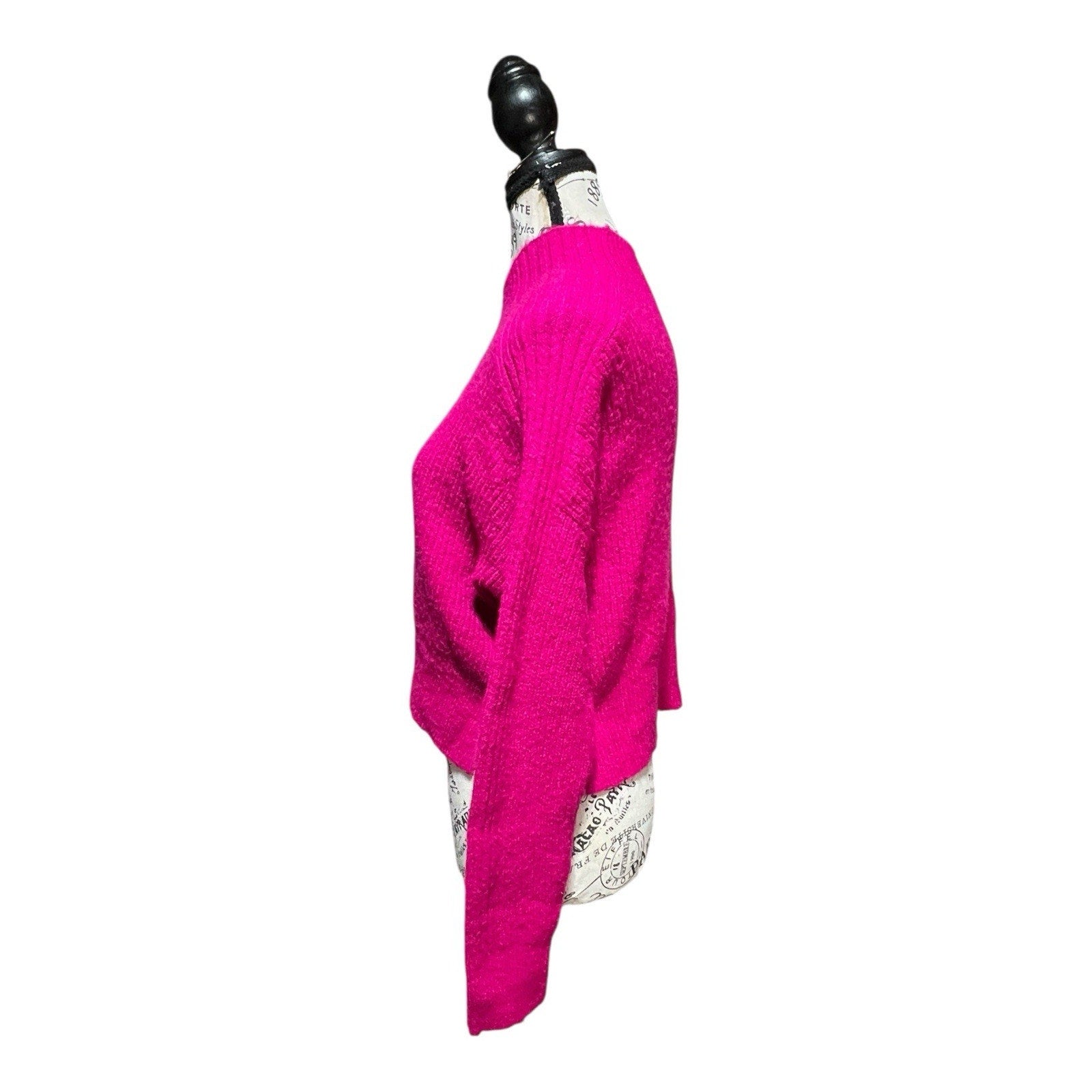 Frame Hot Pink Cropped Knit Sweater Women’s Size XS NWOT