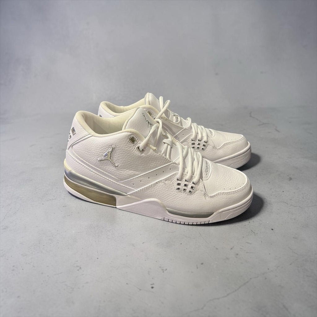 Nike Air Jordan Flight 23 sneakers in white with silver accents Size 12