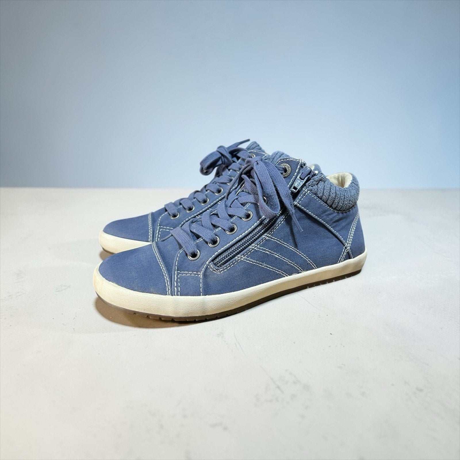 Taos Women's Startup Sneaker in Indigo Distressed Womens Shoe Size 7