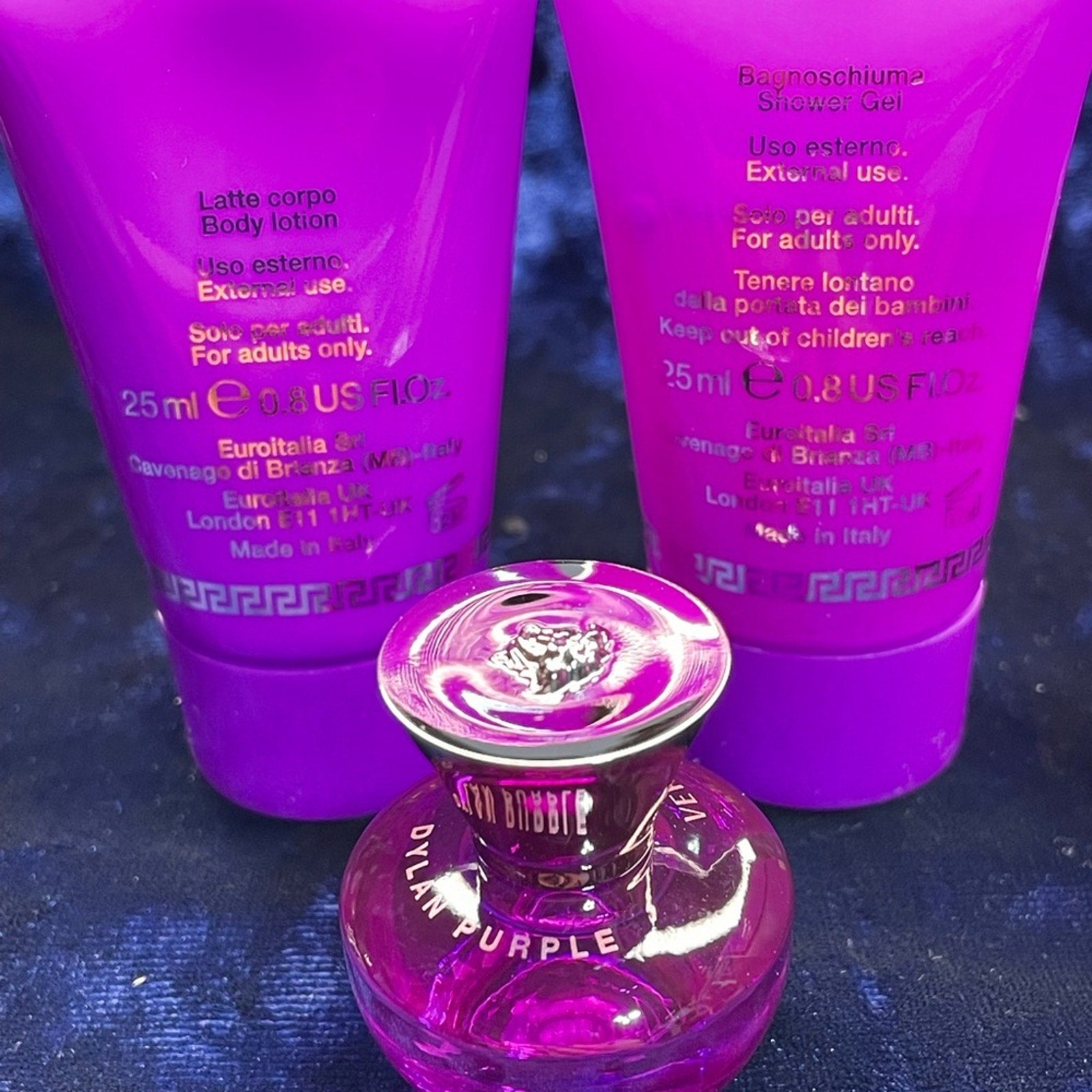 Versace Dylan Purple 3 piece Gift set Travel Size NIB