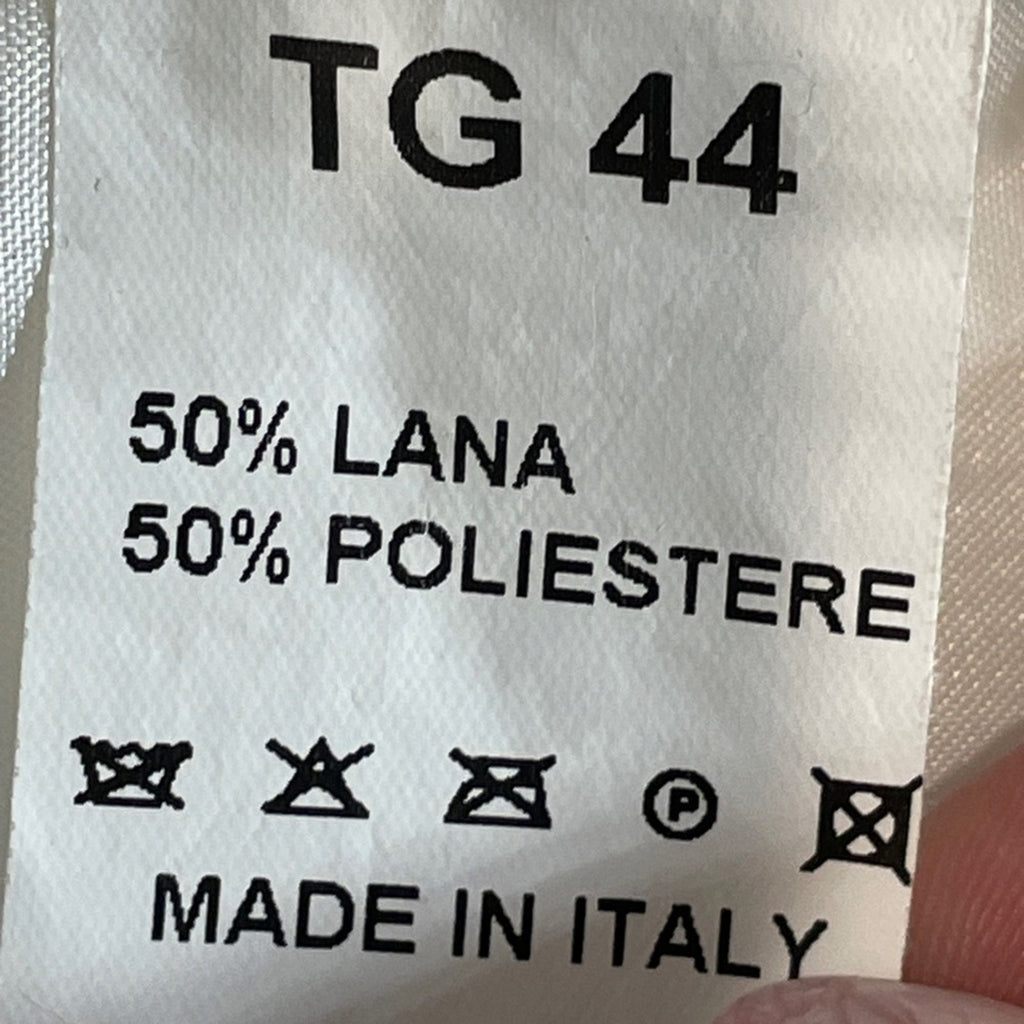 Risskio Ivory Wool-Blend Peacoat, Women's Small, Made in Italy.