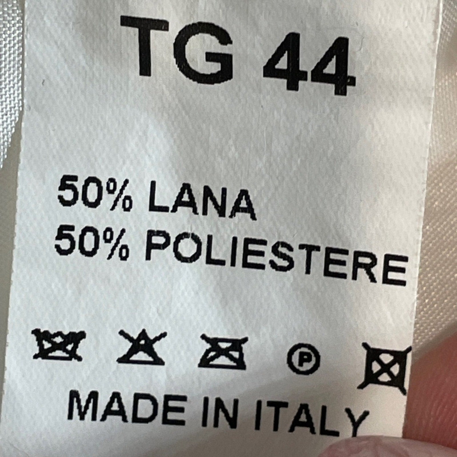 Risskio Ivory Wool-Blend Peacoat, Women's Small, Made in Italy.
