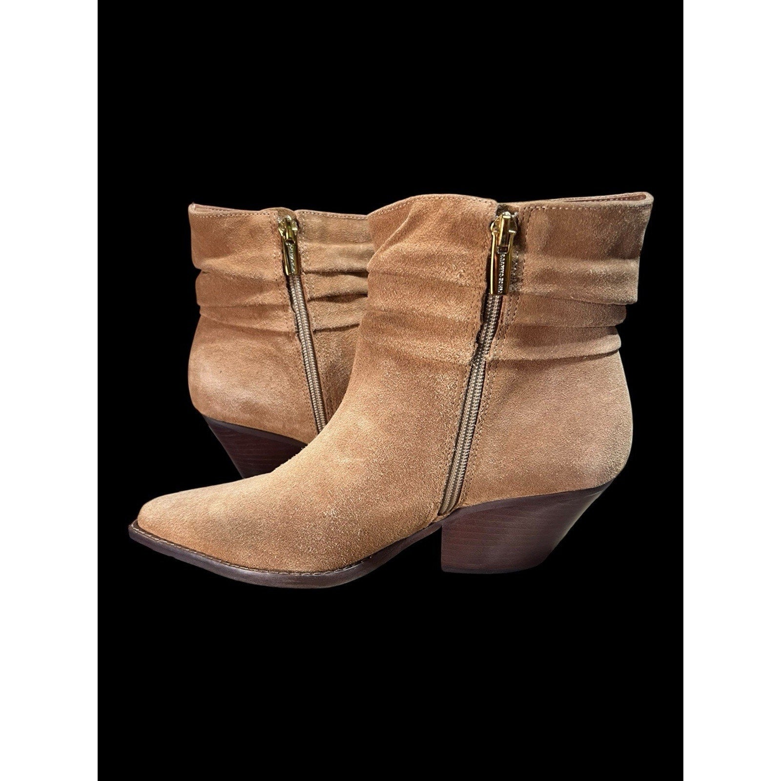 Vince Camuto Nerlinji pointed-toe ankle boots Tan Suede Women’s Shoe Size 8M