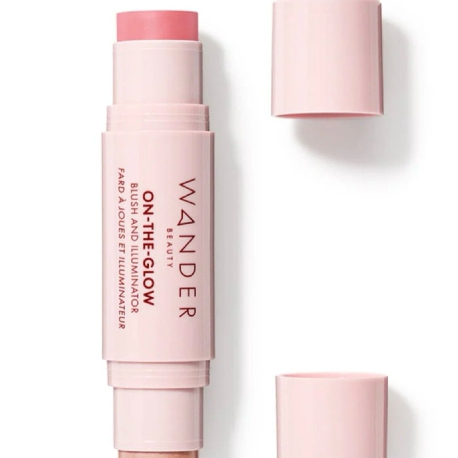 WANDER BEAUTY On-the-Glow Blush and Illuminator petal Pink / Nude Glow