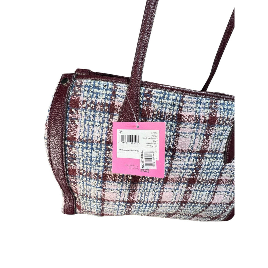 Kate Spade New York Market Medium Tote is crafted from cozy tweed And Leather