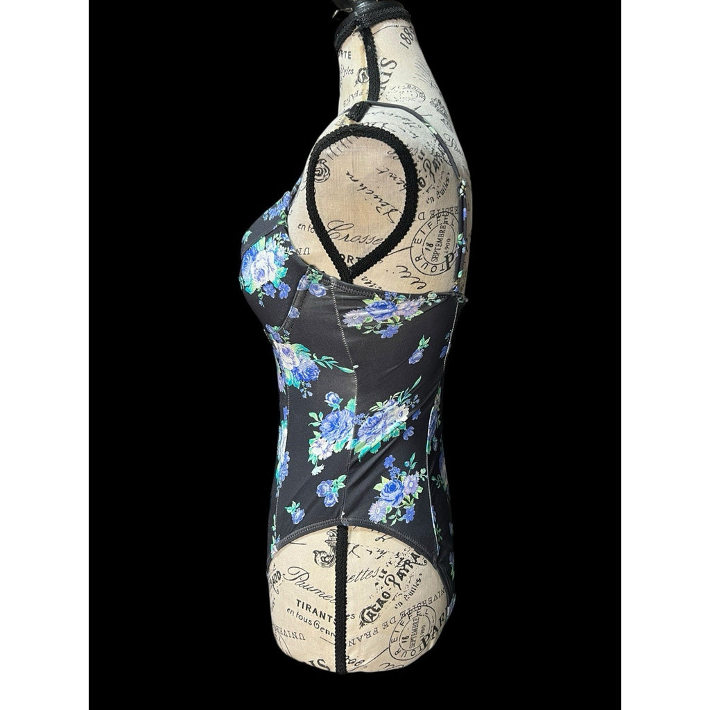 We Wore What Navy Blue Flora Swimsuit Womens Size S