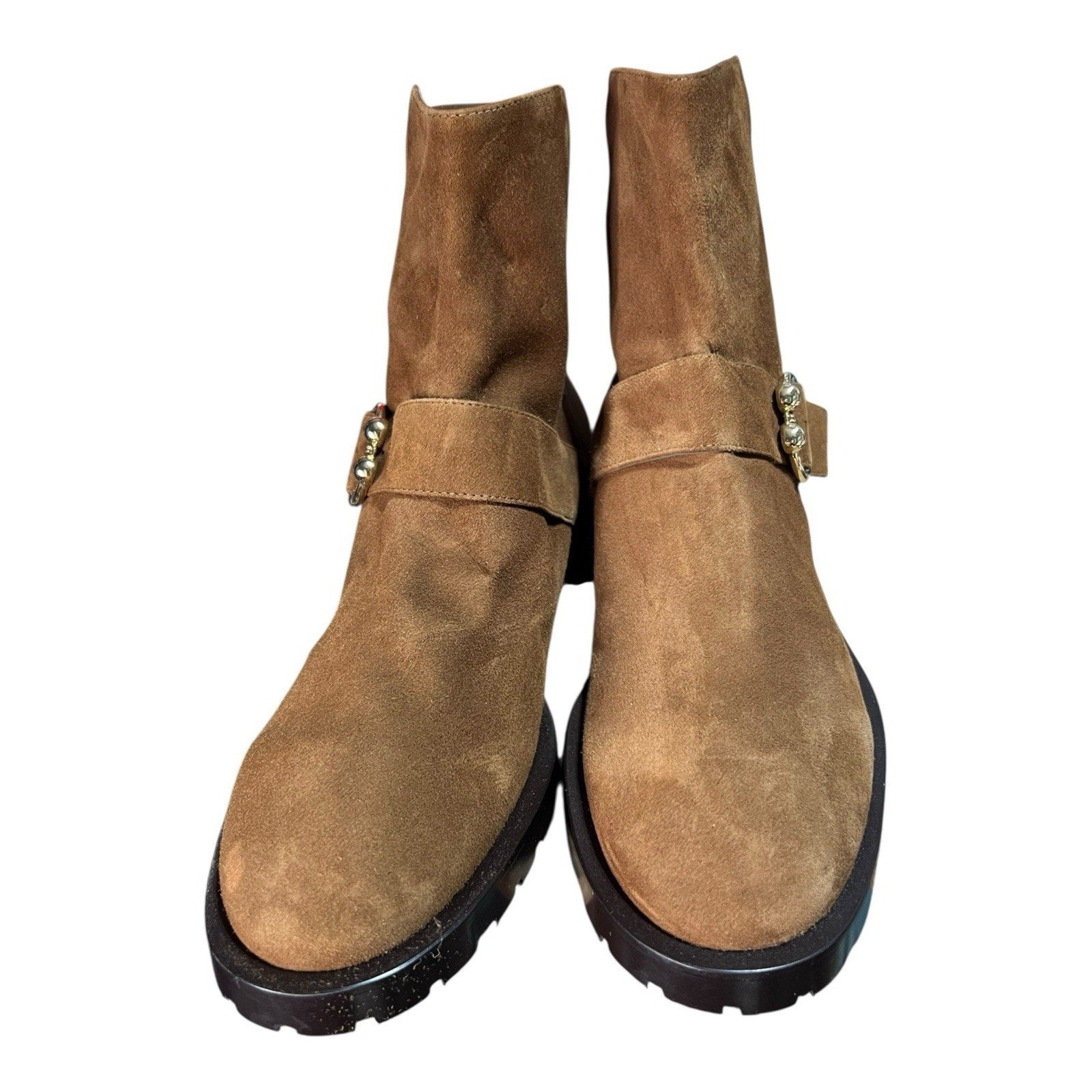 Stuart Weitzman Luxering Boot Brown Suede Womens Shoe Size 9