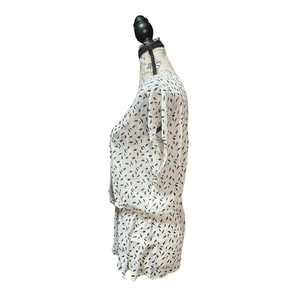 Hayden Los Angeles Ivory Leaf Print Design Blouse NWT Women’s