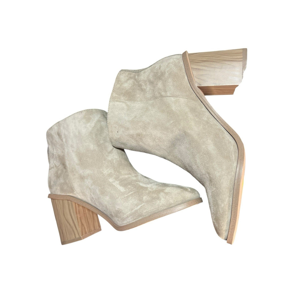 Splendid Tan Suede Ankle Booties Women’s Size 6 With 3in Heel