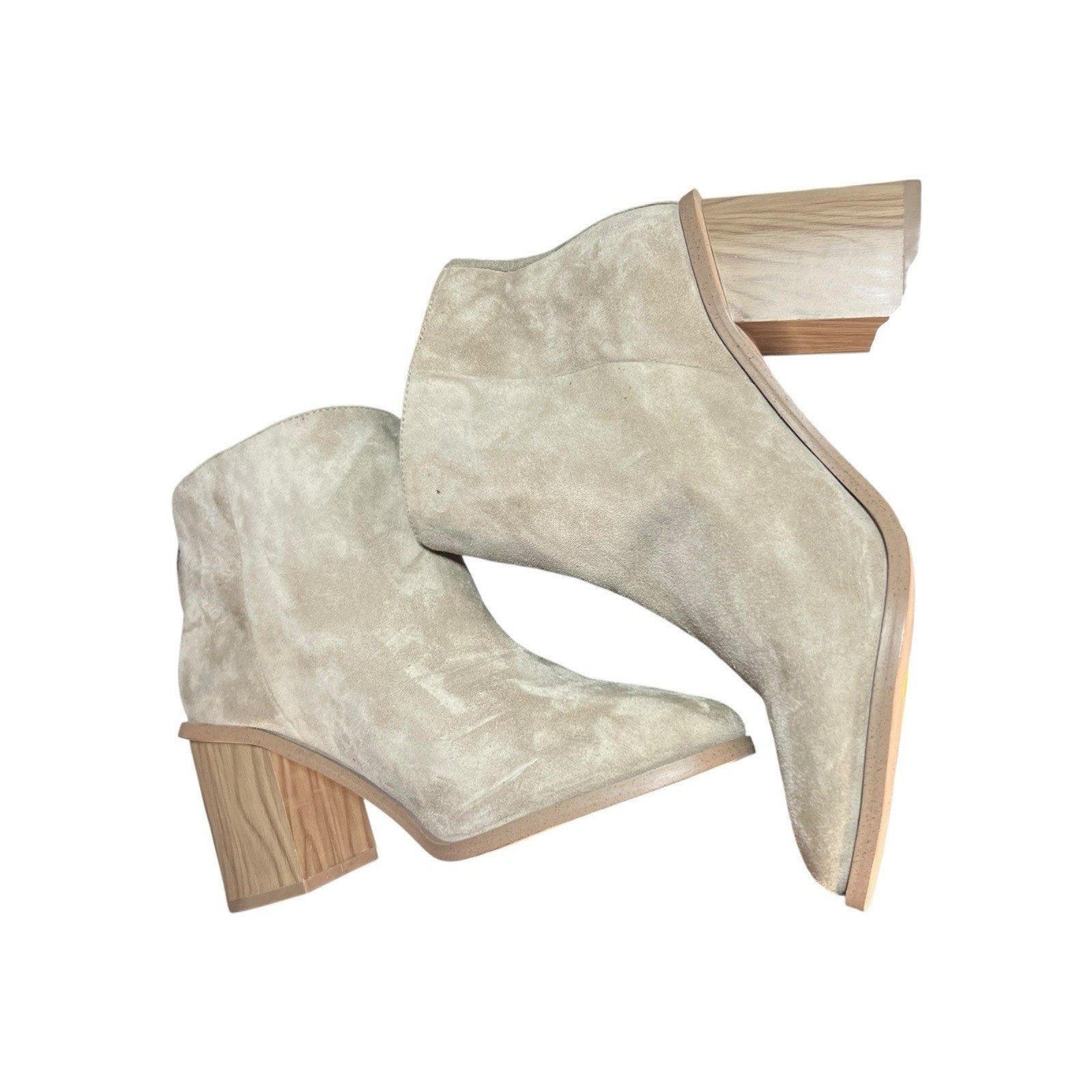 Splendid Tan Suede Ankle Booties Women’s Size 6 With 3in Heel