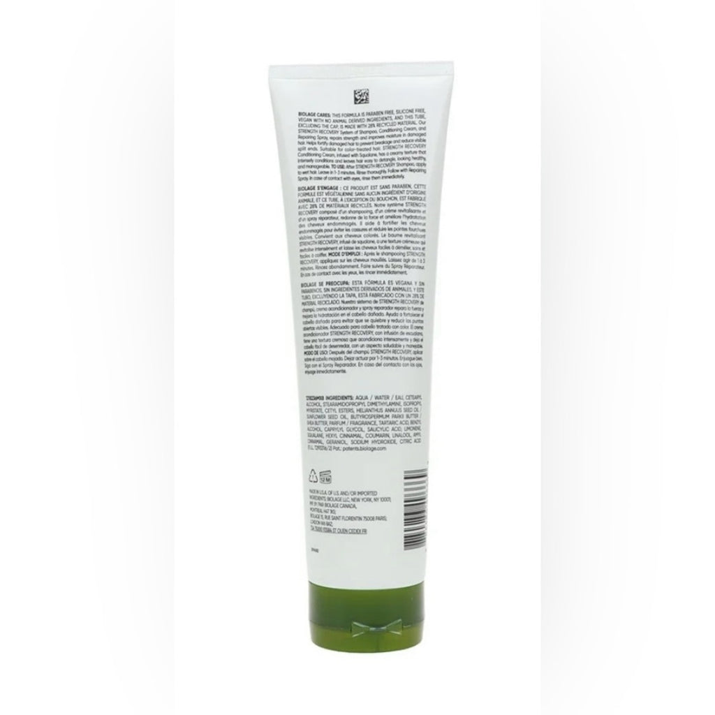 Biolage Strength Recovery Conditioning Cream 9.5 Oz New