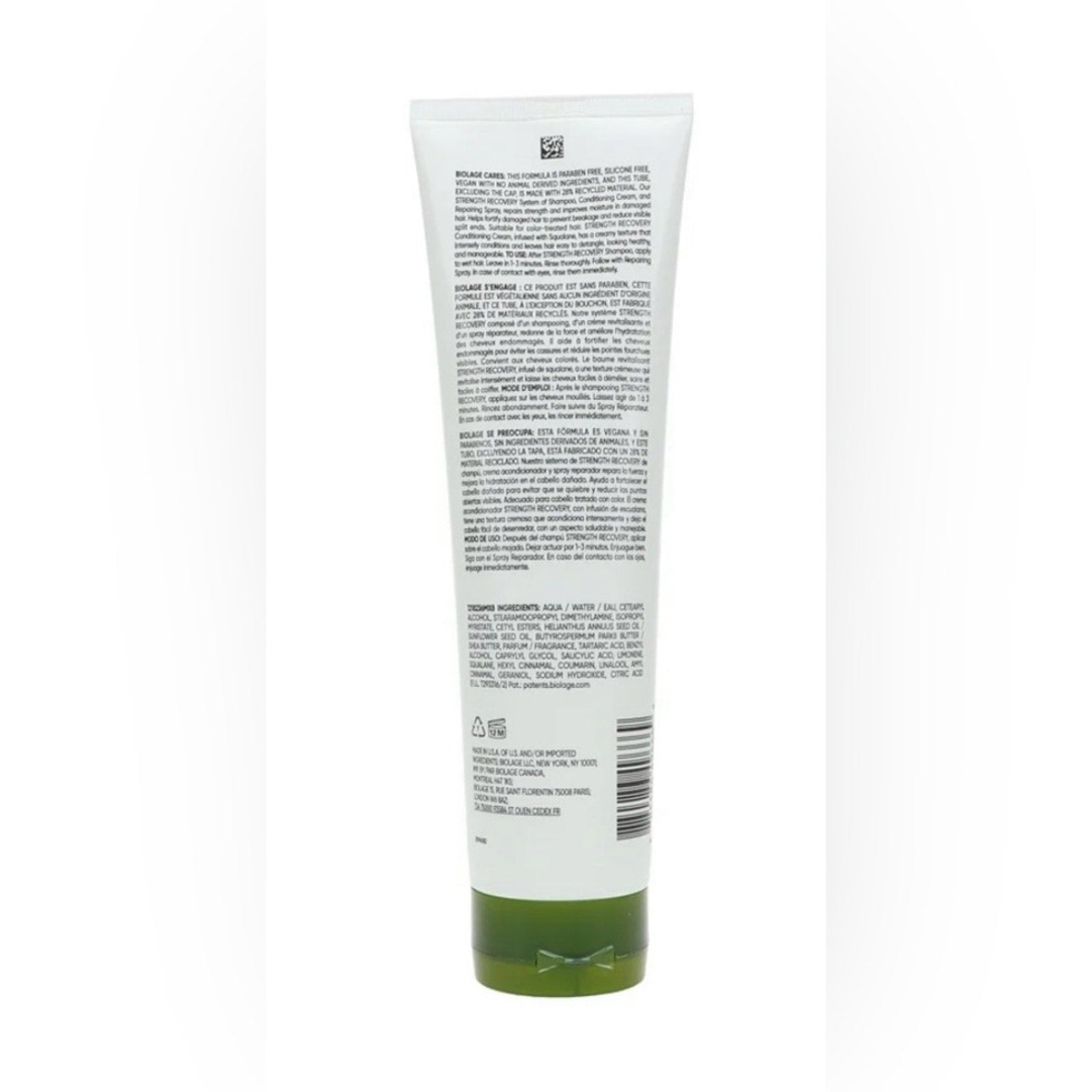 Biolage Strength Recovery Conditioning Cream 9.5 Oz New