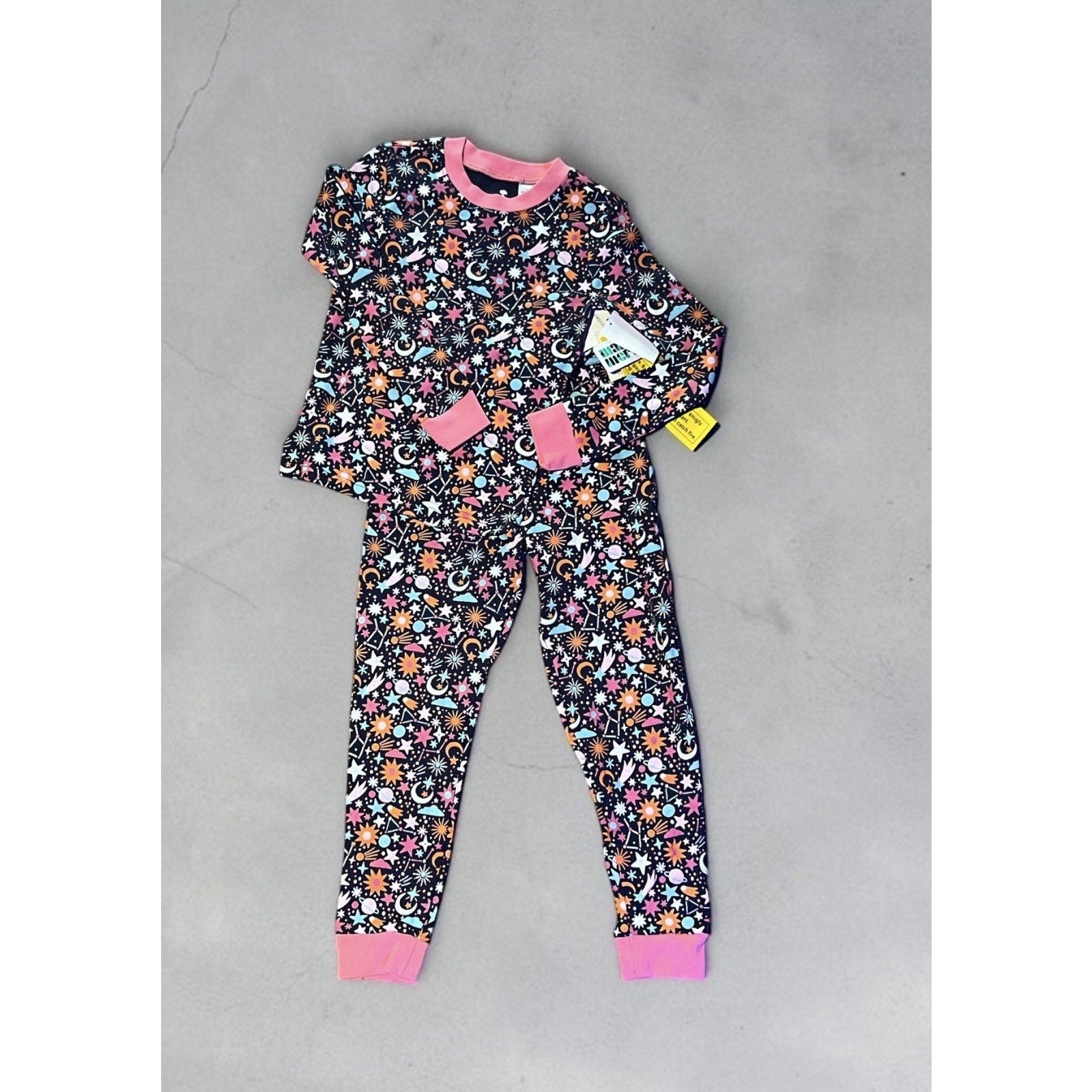 Tucker + Tate Kids' Glow in the Dark Fitted Two-Piece Pajamas 6Y New $35 MSRP