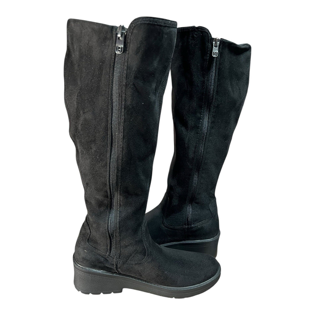 BZEES Black Vegan Knee High Boots Women’s Shoe Size 6.5M